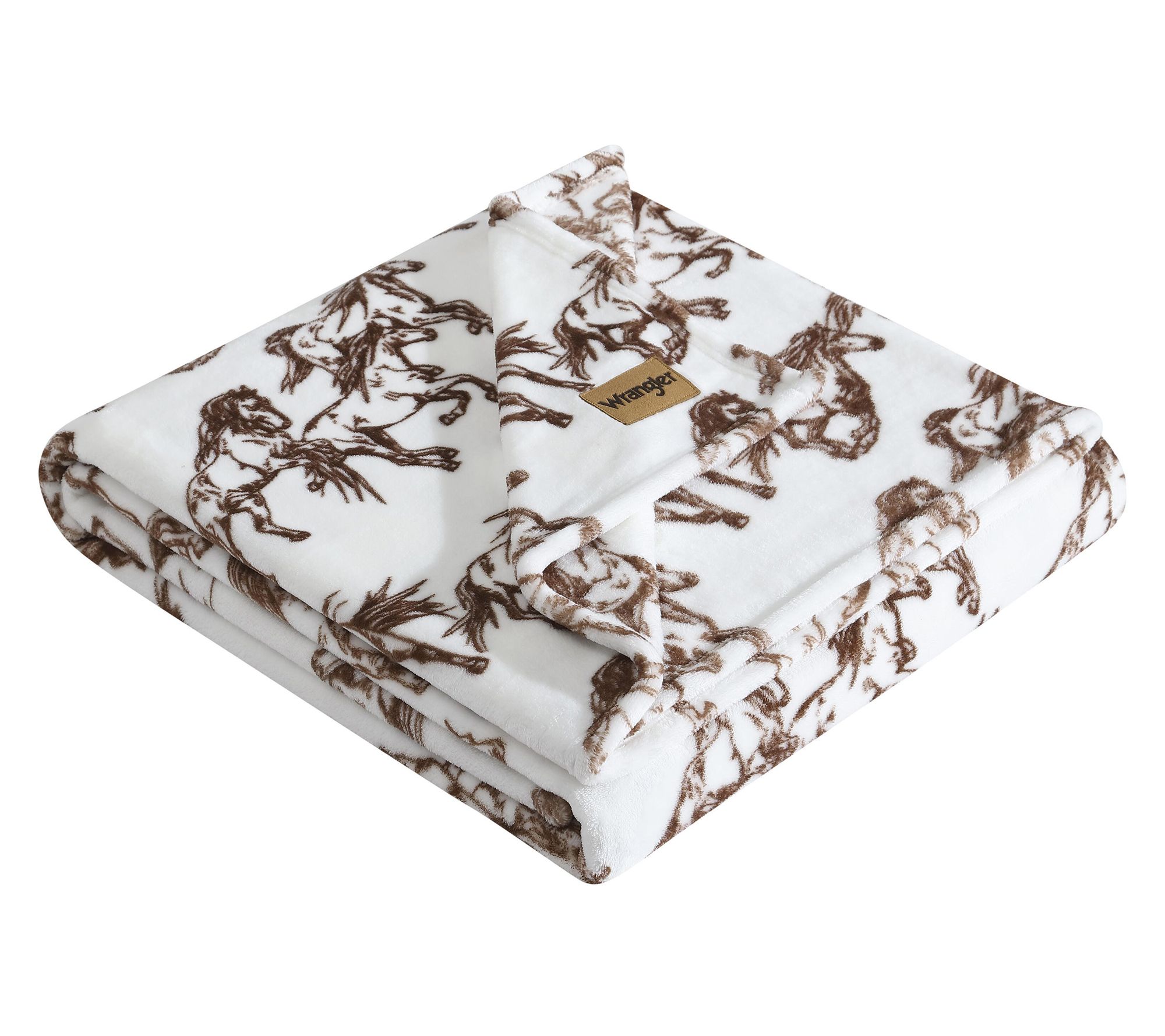 Wrangler Mustangs Brown Ultra Plush Fleece 50"X70" Throw