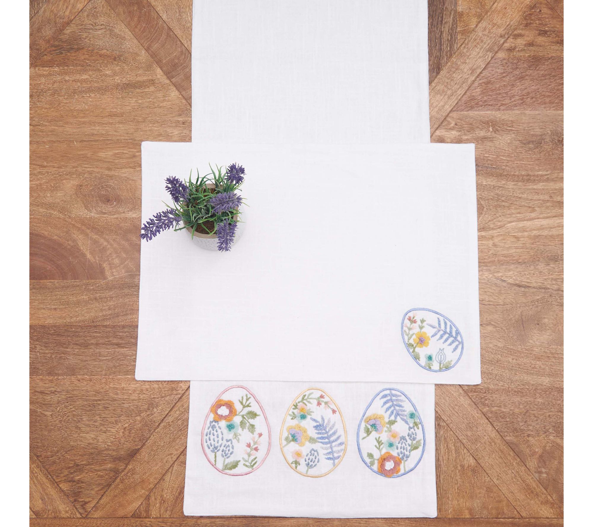 Floral Easter Egg Placemats Set of 6 by Valerie