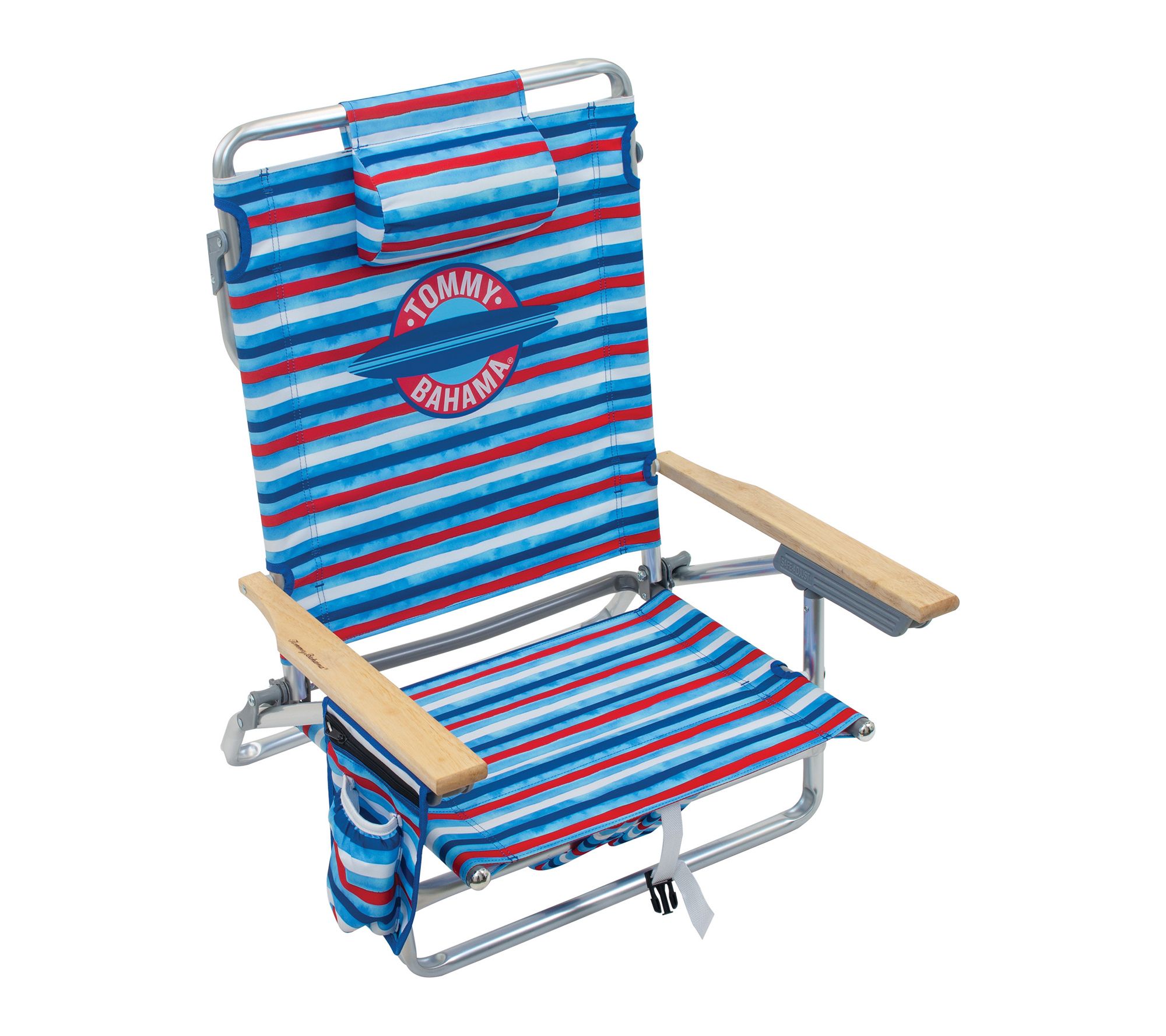 Tommy Bahama Multi 5 Position Lay Flat Chair Red, White, Blue