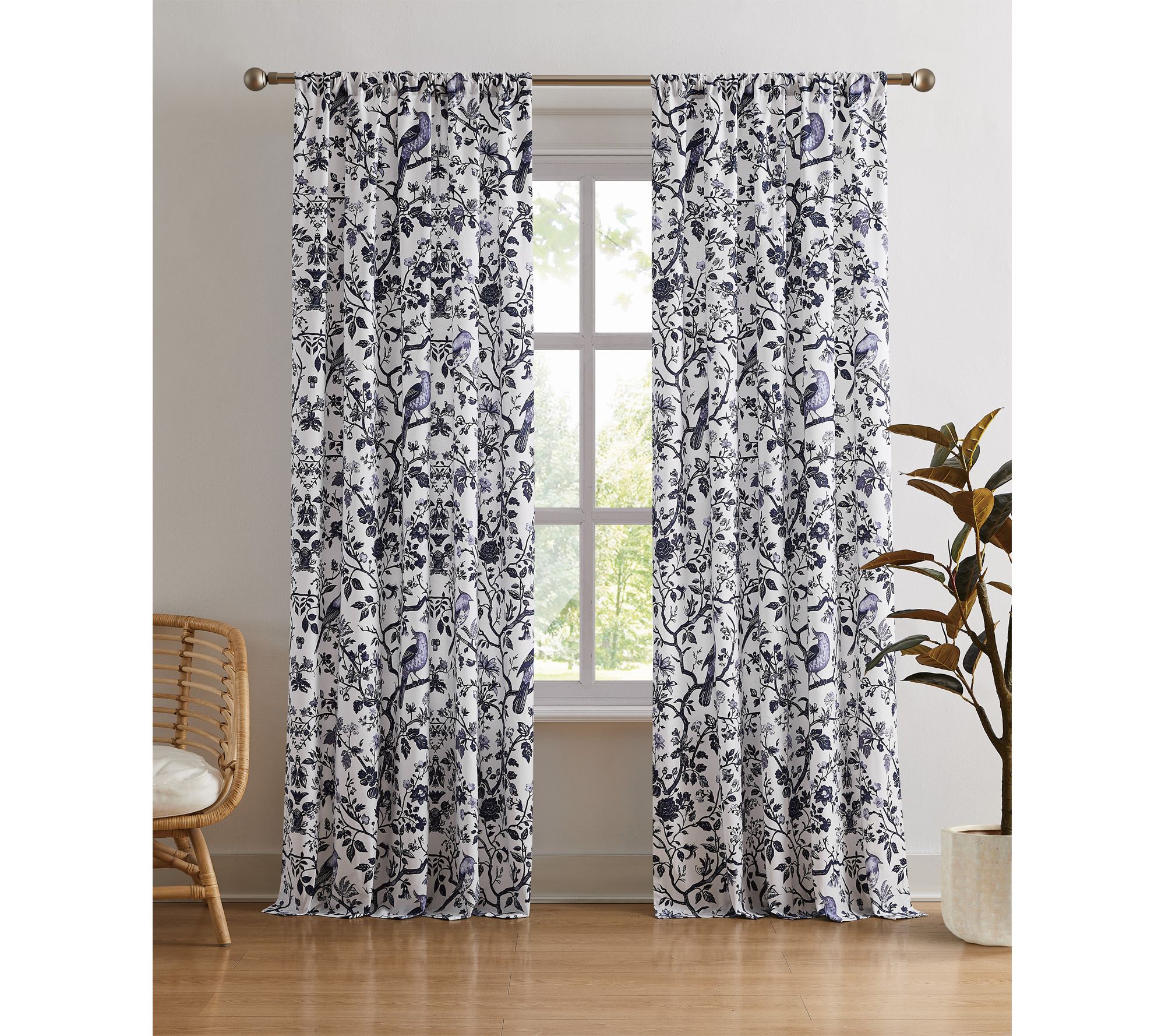Brooklyn Loom Ava Floral 50x96 Window Curtain