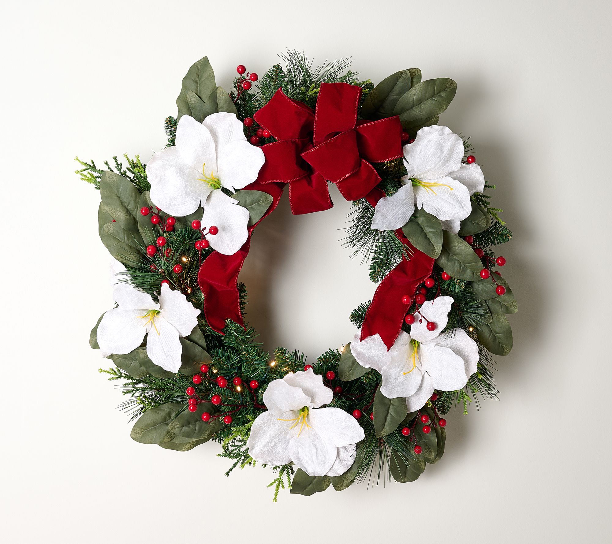 Hotel du Cobb by Dennis Basso 26" LED Wreath with Bow