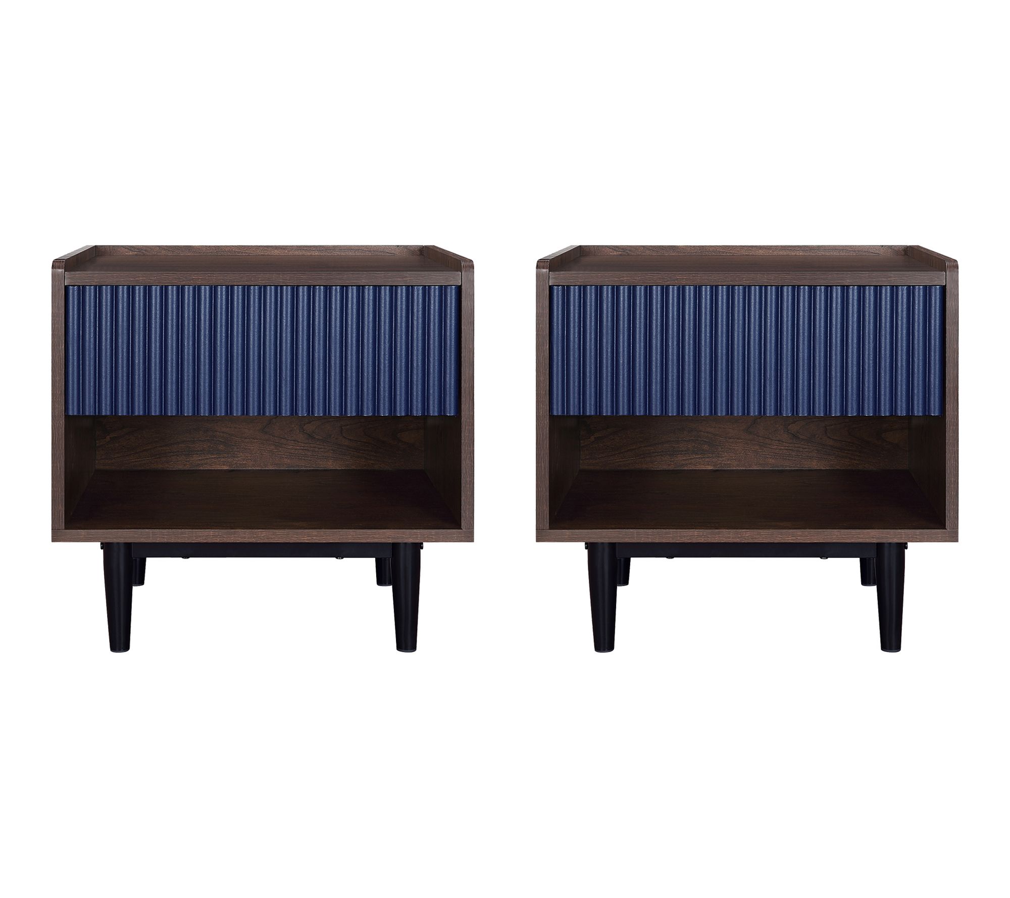 Manhattan Comfort Duane 20" Fluted Nightstand -Set of 2