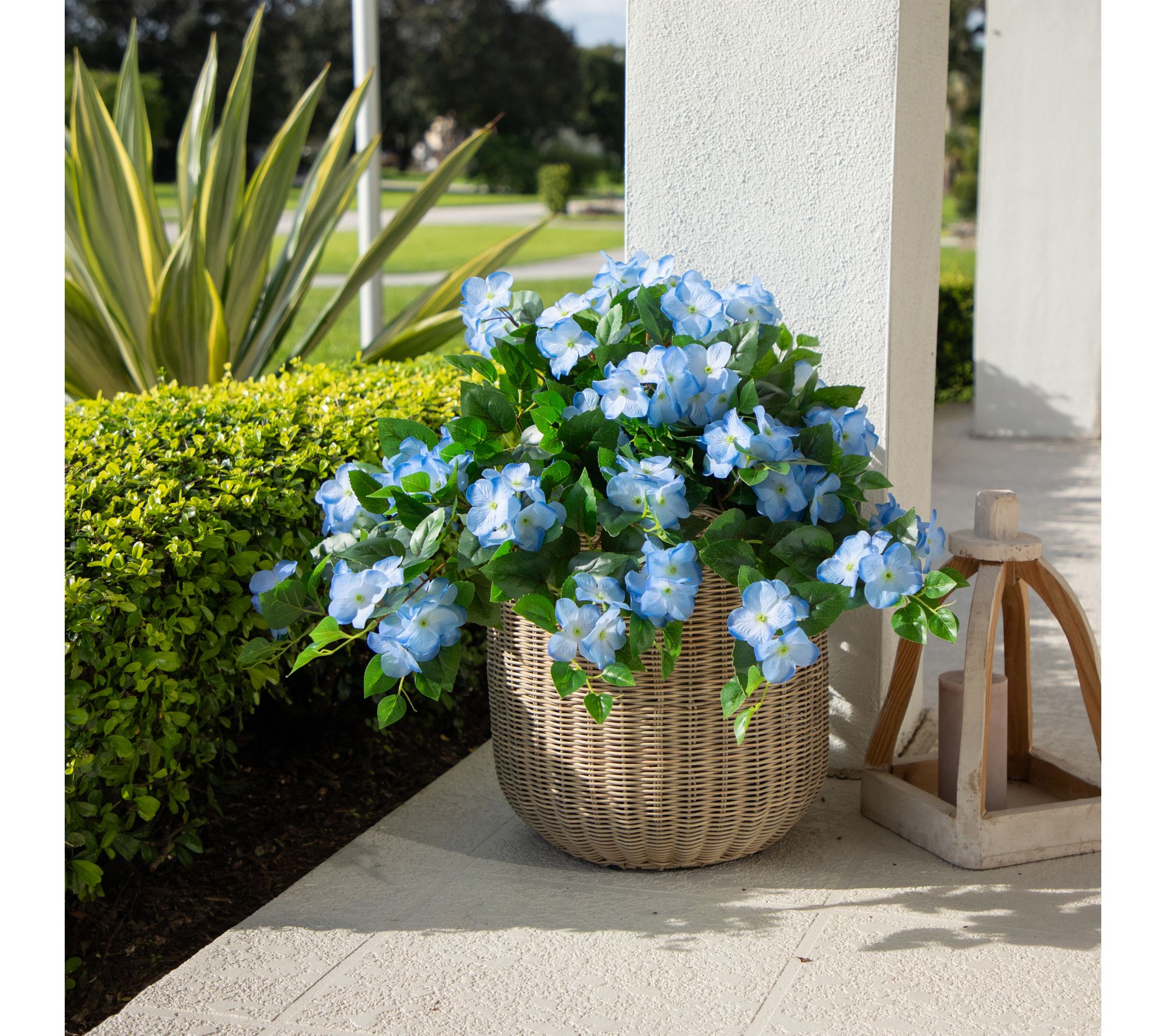 Nearly Natural 24-in UV Resistant Hydrangea - Set of 2 - QVC.com