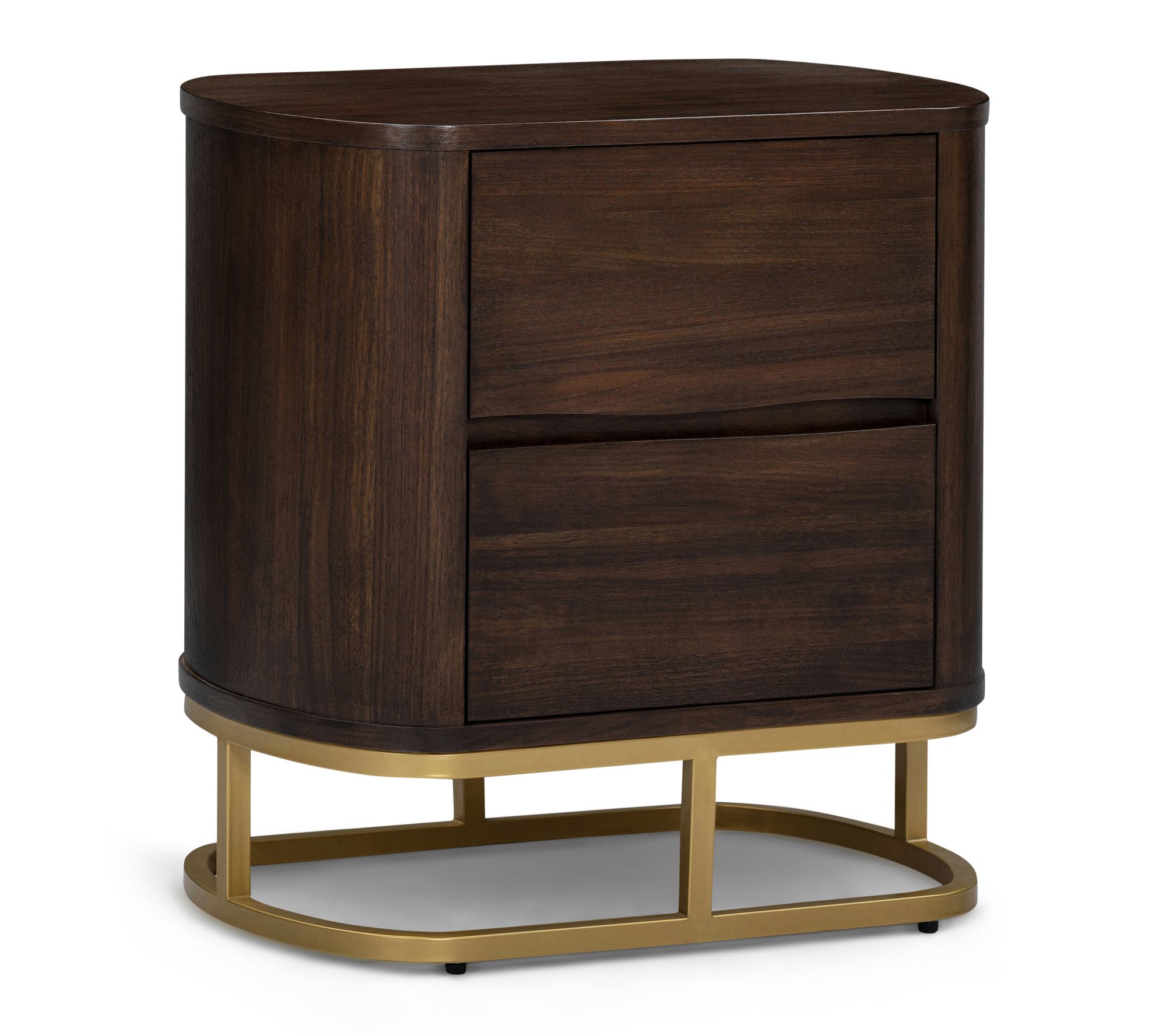 Teamson Home Seneca 2-Drawer Nightstand with Metal Base