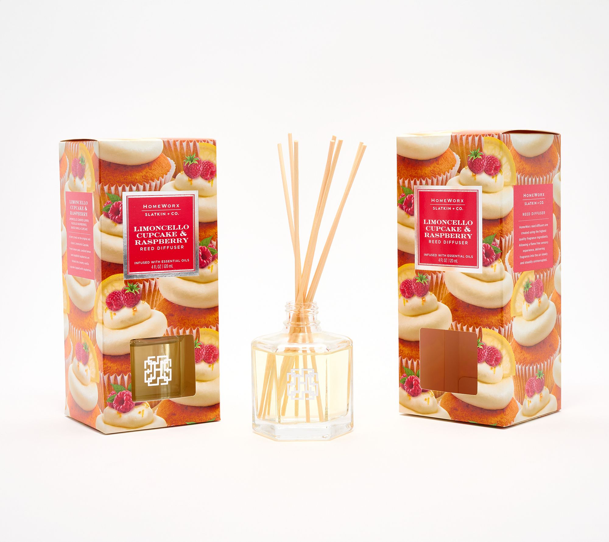 "As Is" HomeWorx by Slatkin + Co. S/2 Raspberry Limon Diffusers