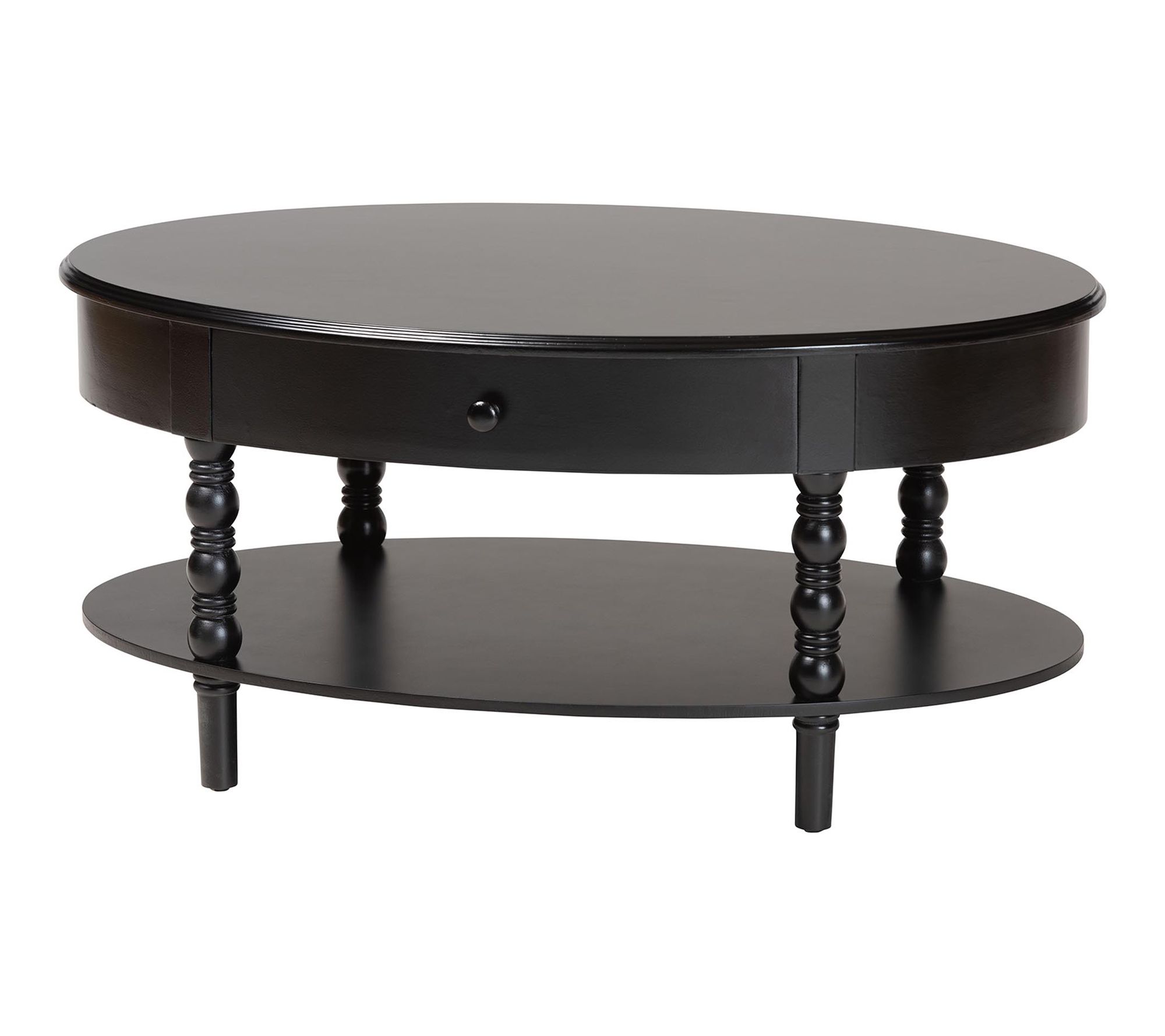 Baxton Studio Malinda Black Wood 1-Drawer Coffee Table
