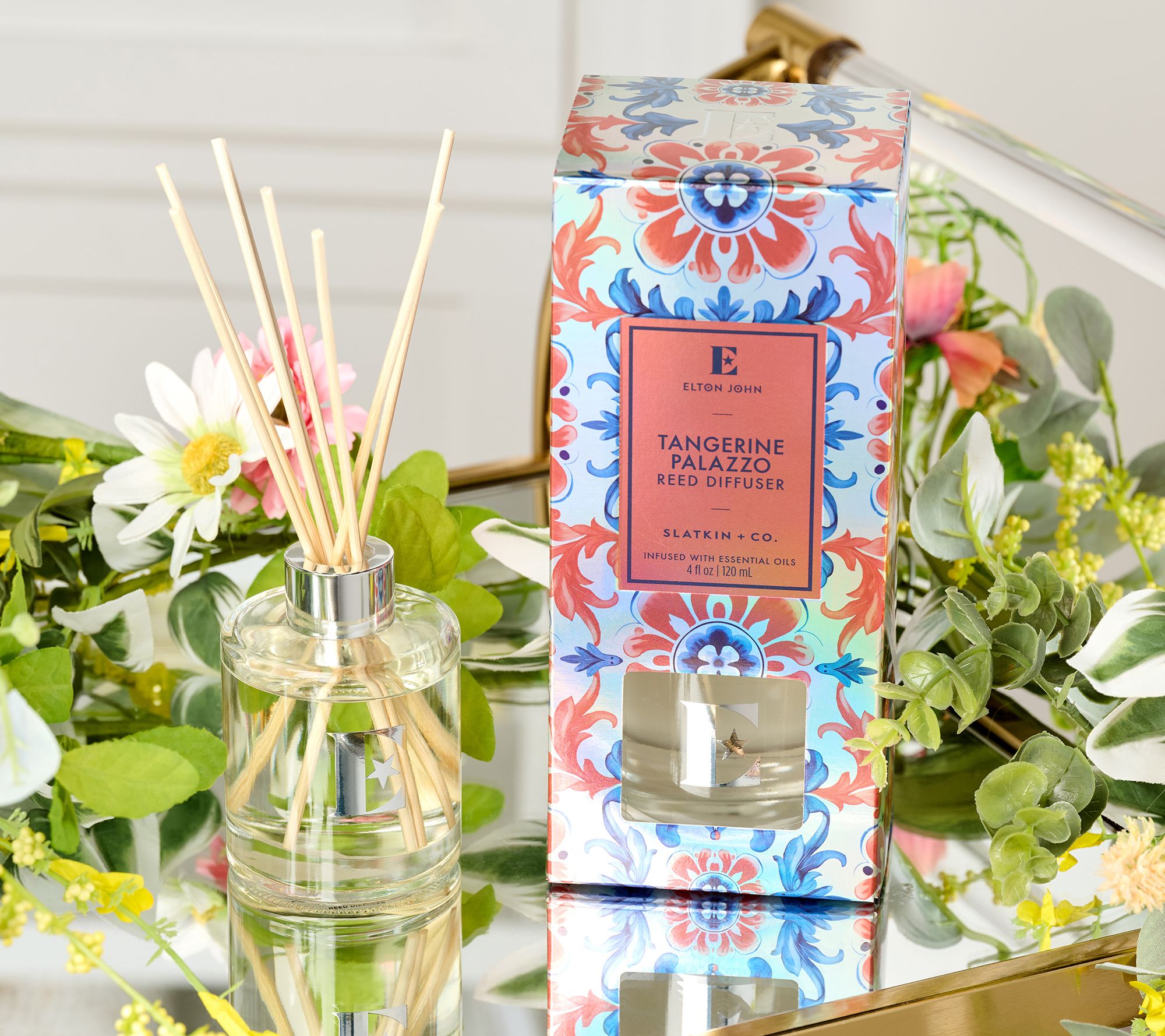 "As Is" Elton John x Slatkin +Co. Tangerine Palazzo Reed Diffusers