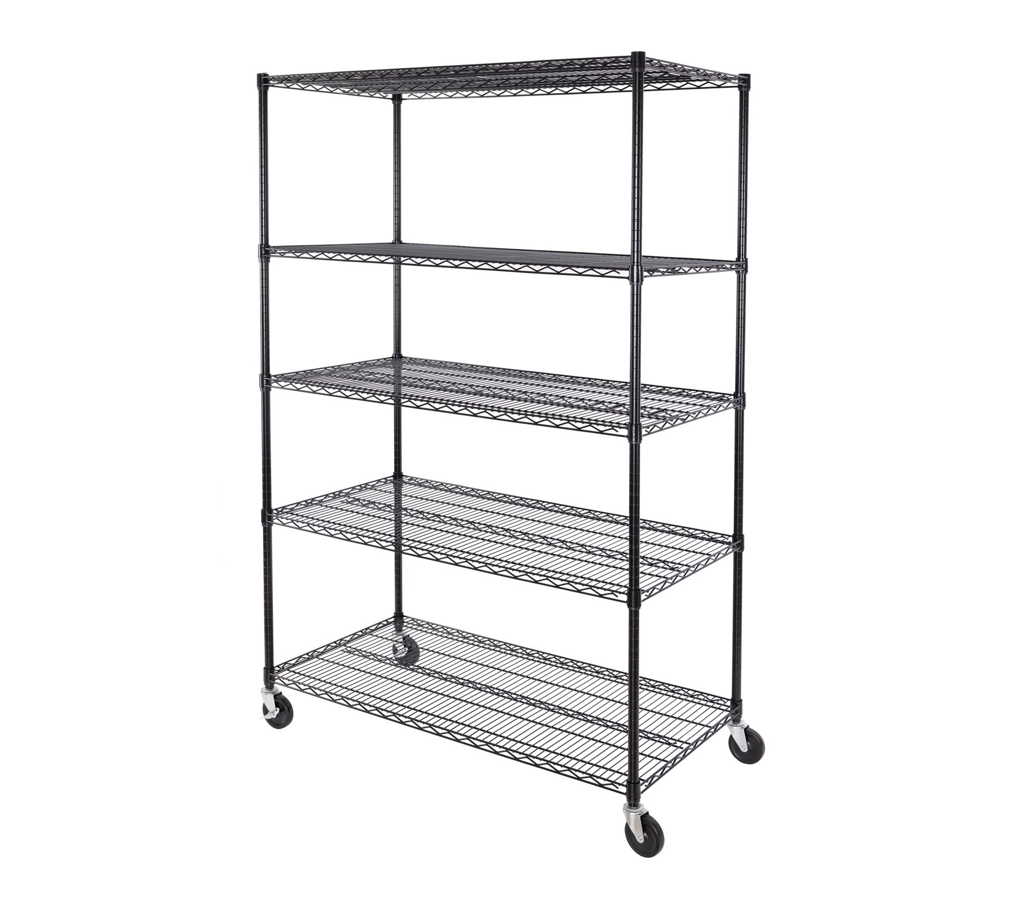 Seville Classics 5 Tier Wire Shelving, 48" W x 24" D x 76" H