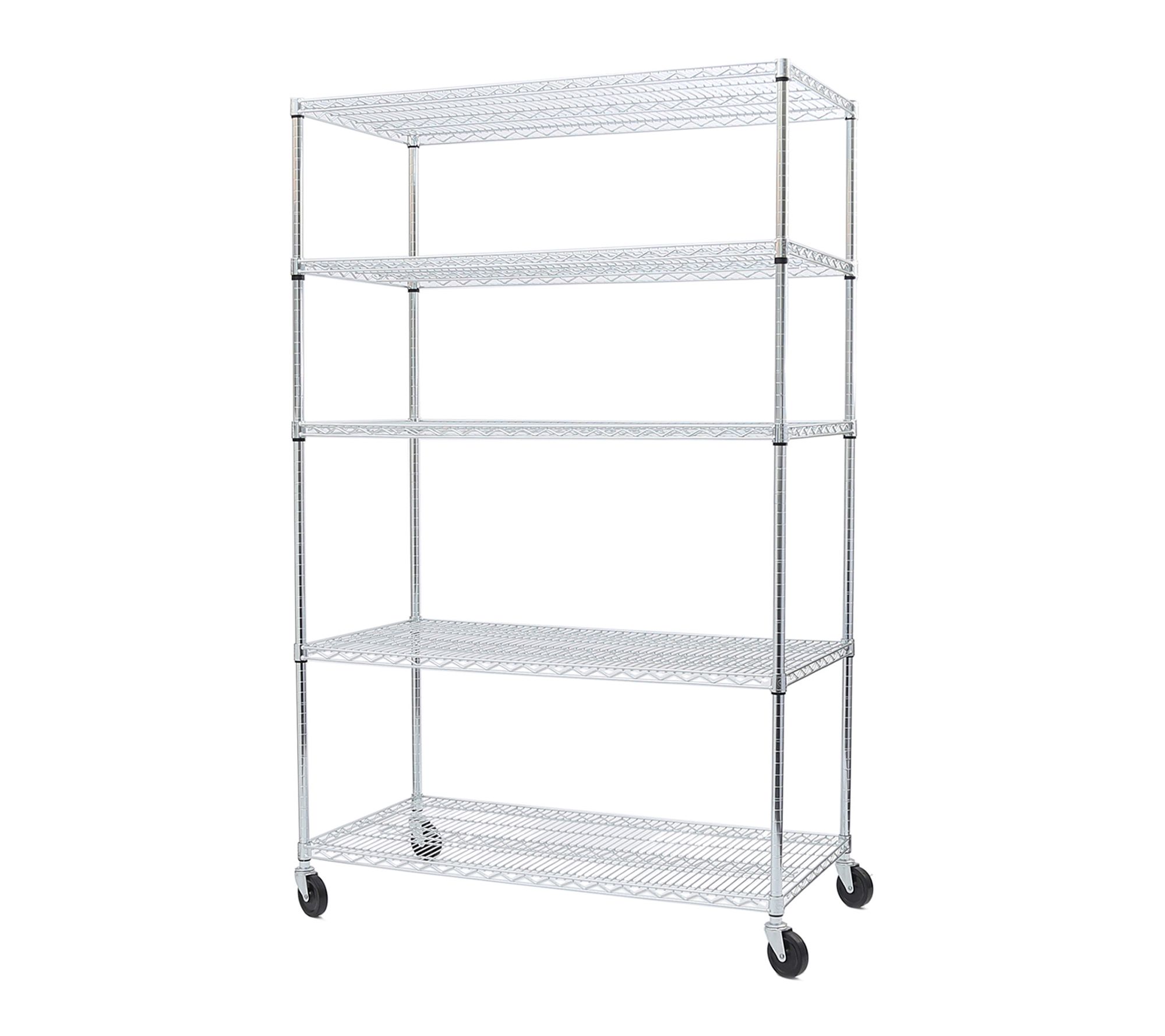 Seville Classics 5 Tier Wire Shelving, 48" W x 24" D x 76" H