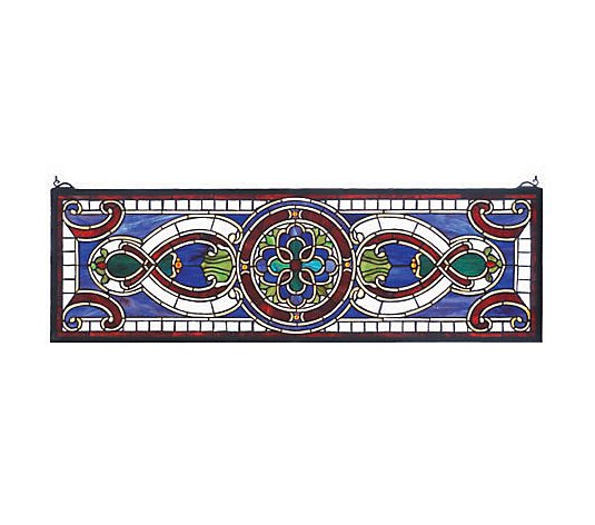 Tiffany Style Evelyn in Lapis Transom Window Panel