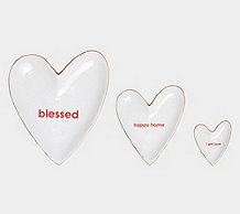  Peace Love World Set of 3 Trinket Dishes - H225170