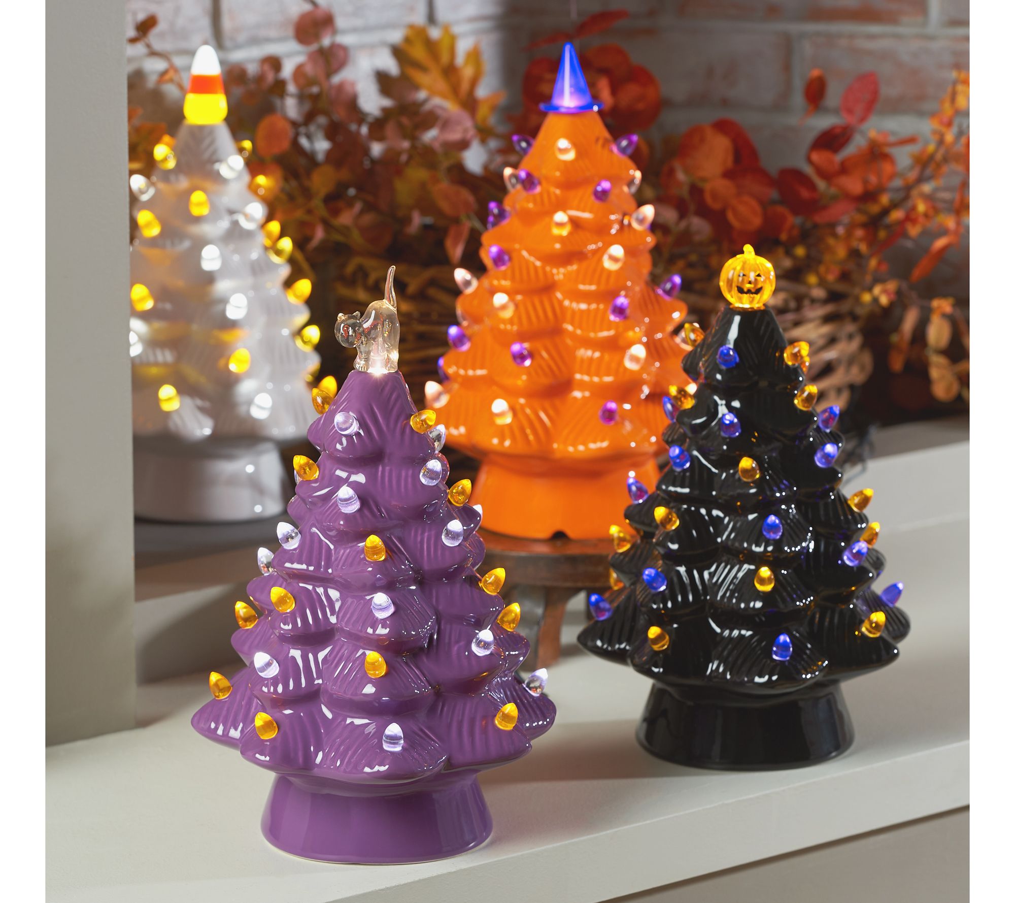 "As Is" Mr. Halloween 12" Illuminated Ceramic Nostalgic Tree