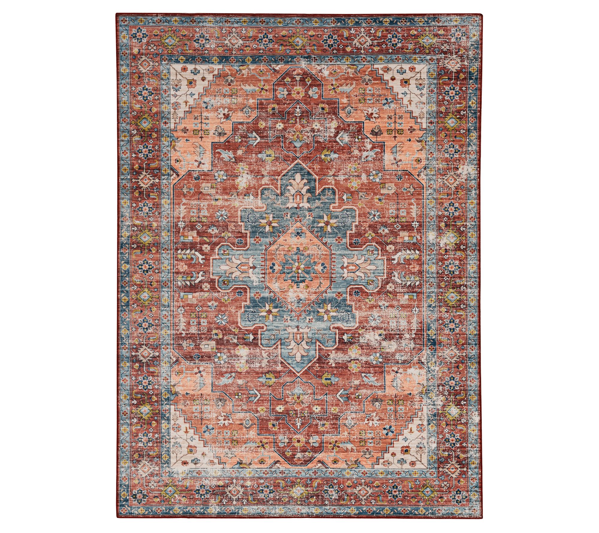 Linon Home Amias 3'x5' Washable NonSlip Decorative Stylish Rug