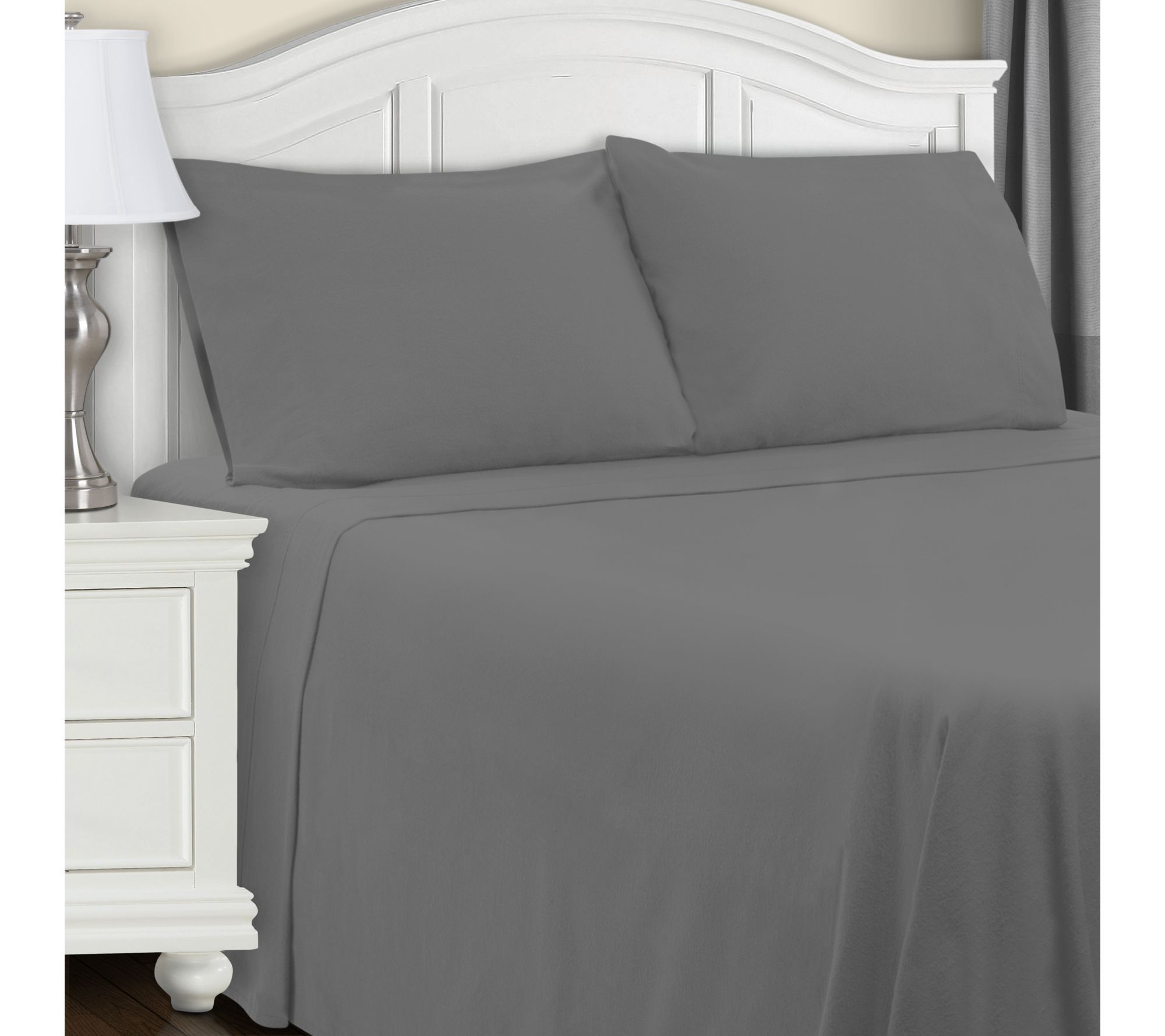 Superior Cotton Flannel Solid Sheet Set, CalKing