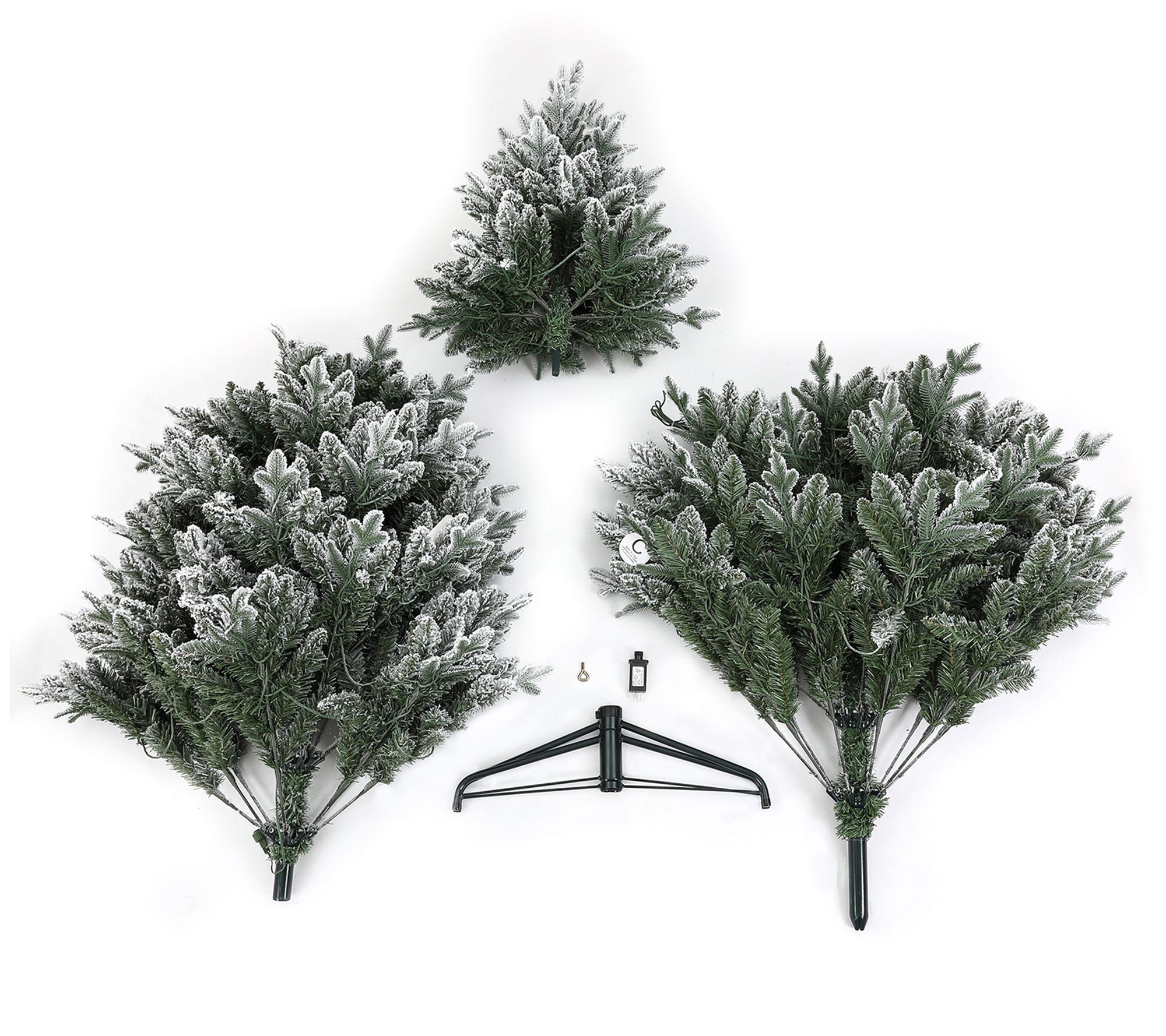 luxenhome-7-pre-lit-flocked-artificial-christms-tree-qvc