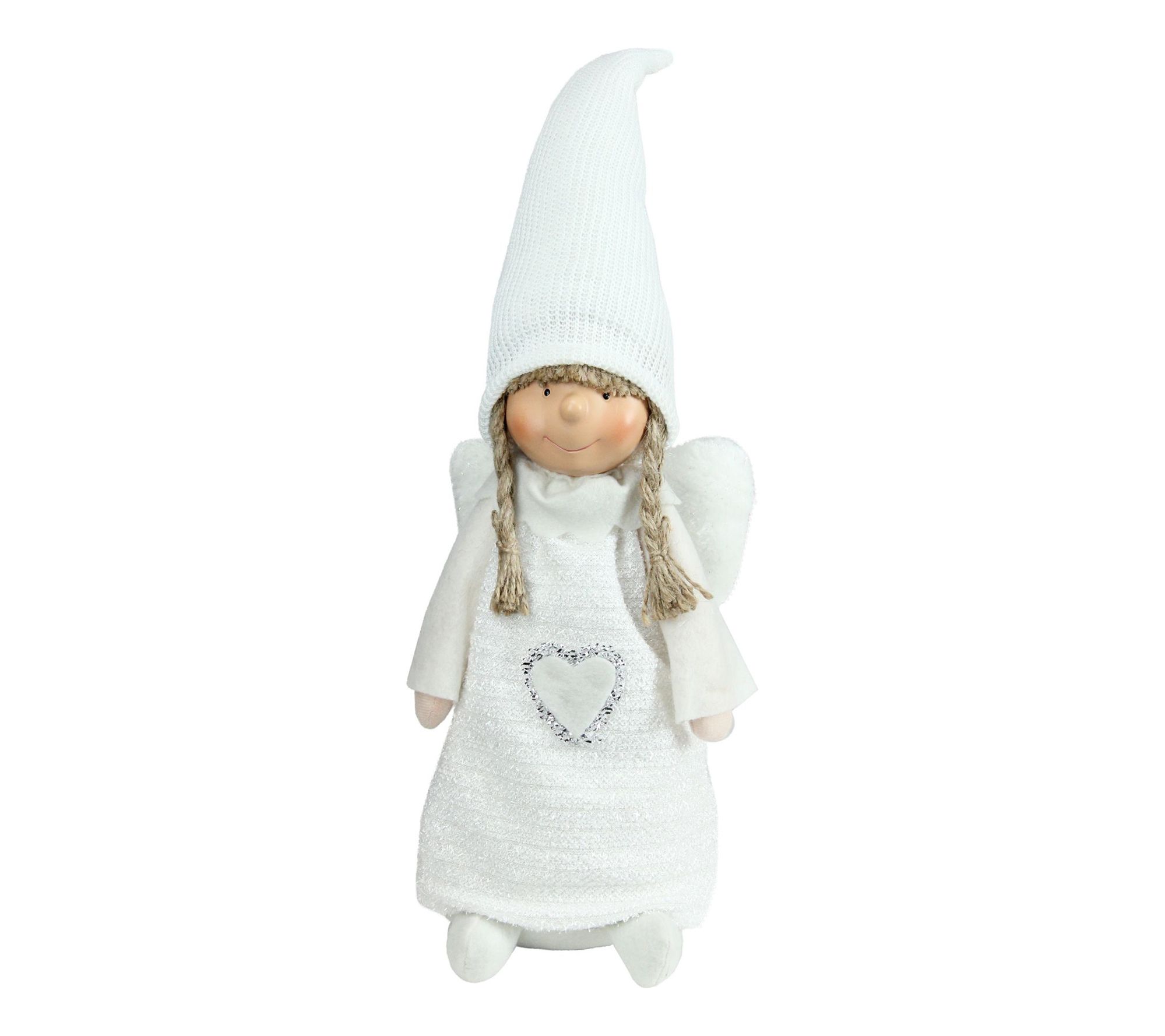 Northlight 19.25" White Snowy Woodlands Girl Angel Figurine