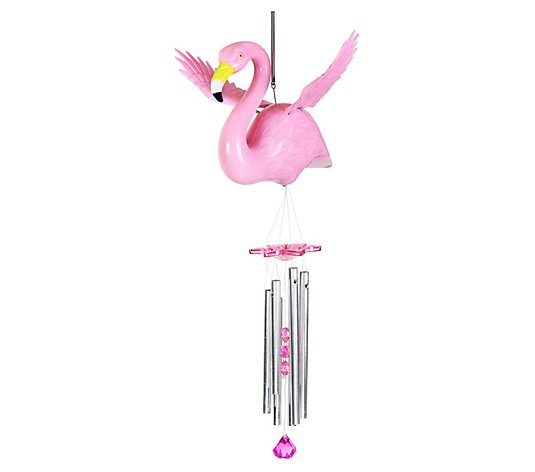 Exhart Flamingo Fluttering Wings Wind Chime
