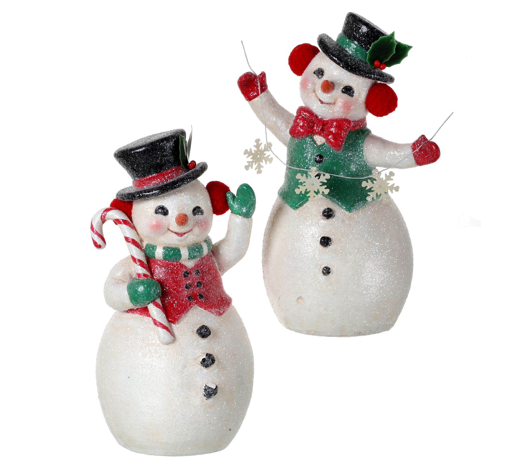 9" Retro Snowman Set of 2 by Valerie