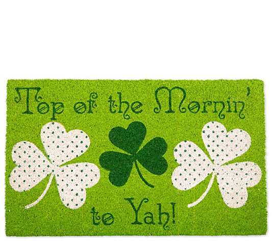 Top Of The Morning To Yah! Natural Coir Doormat