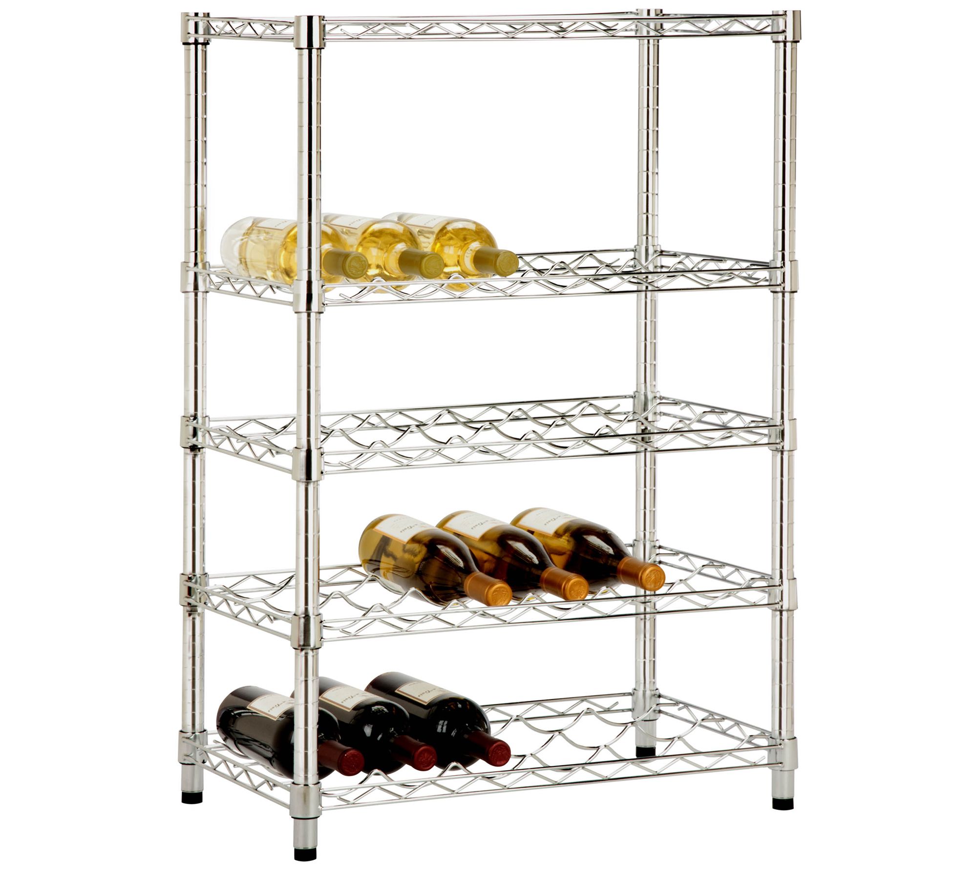 HoneyCanDo Adjustable Tiered Wine Rack