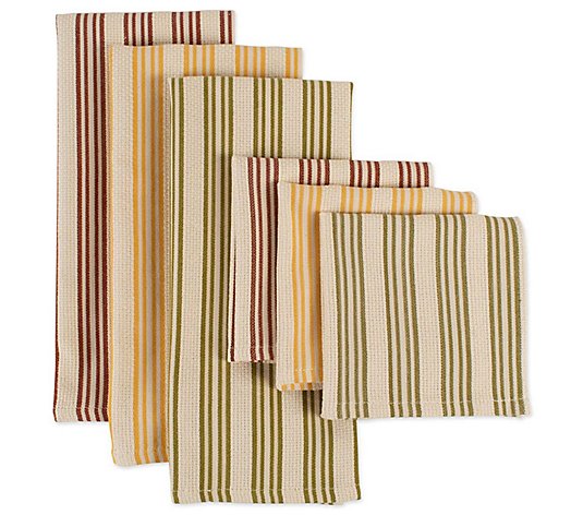 Design Imports 6-Piece Harvest Kitchen Towel &Dishcloth Set