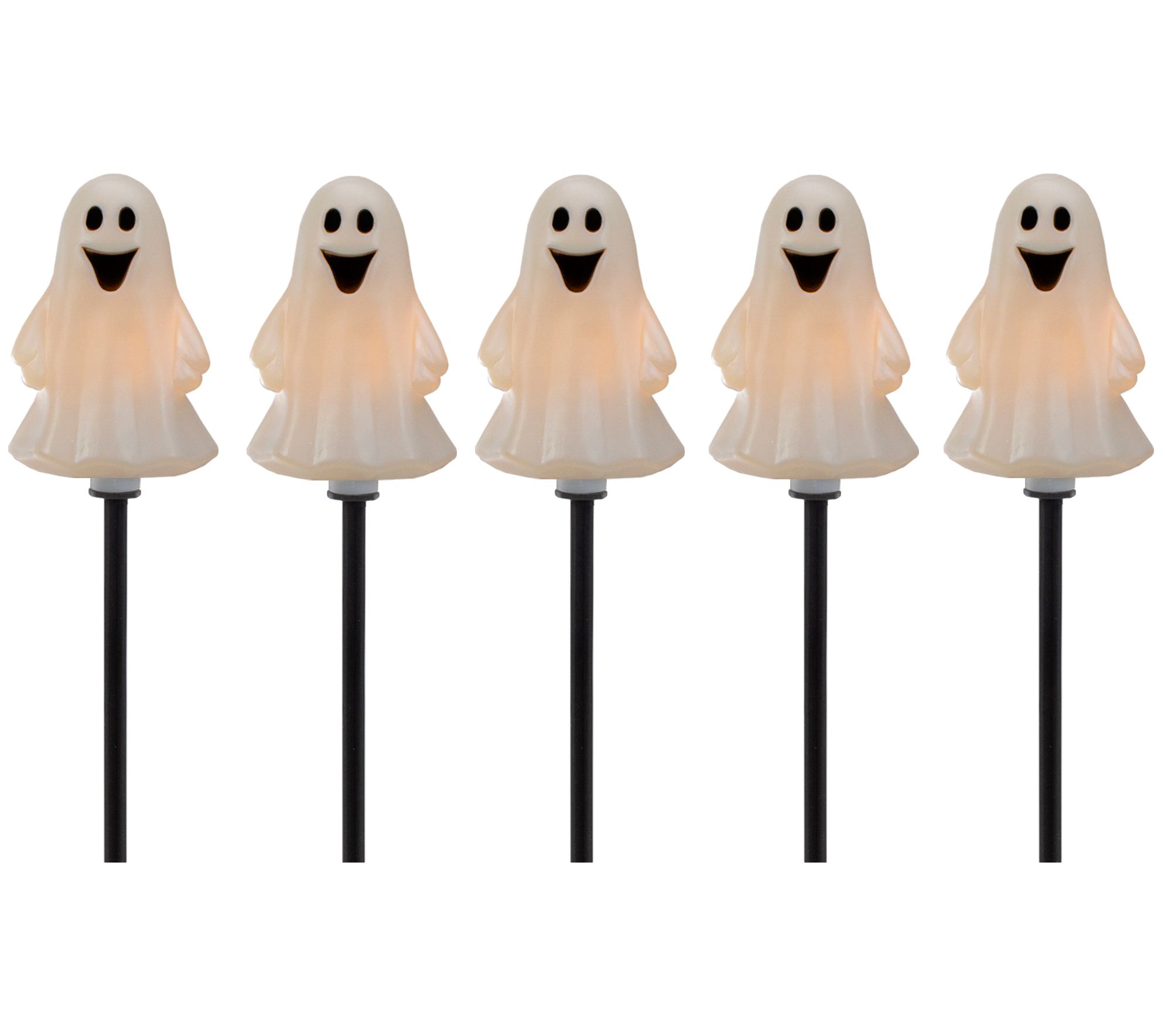 Northlight Set of Five Ghost Shaped Pathway Markers