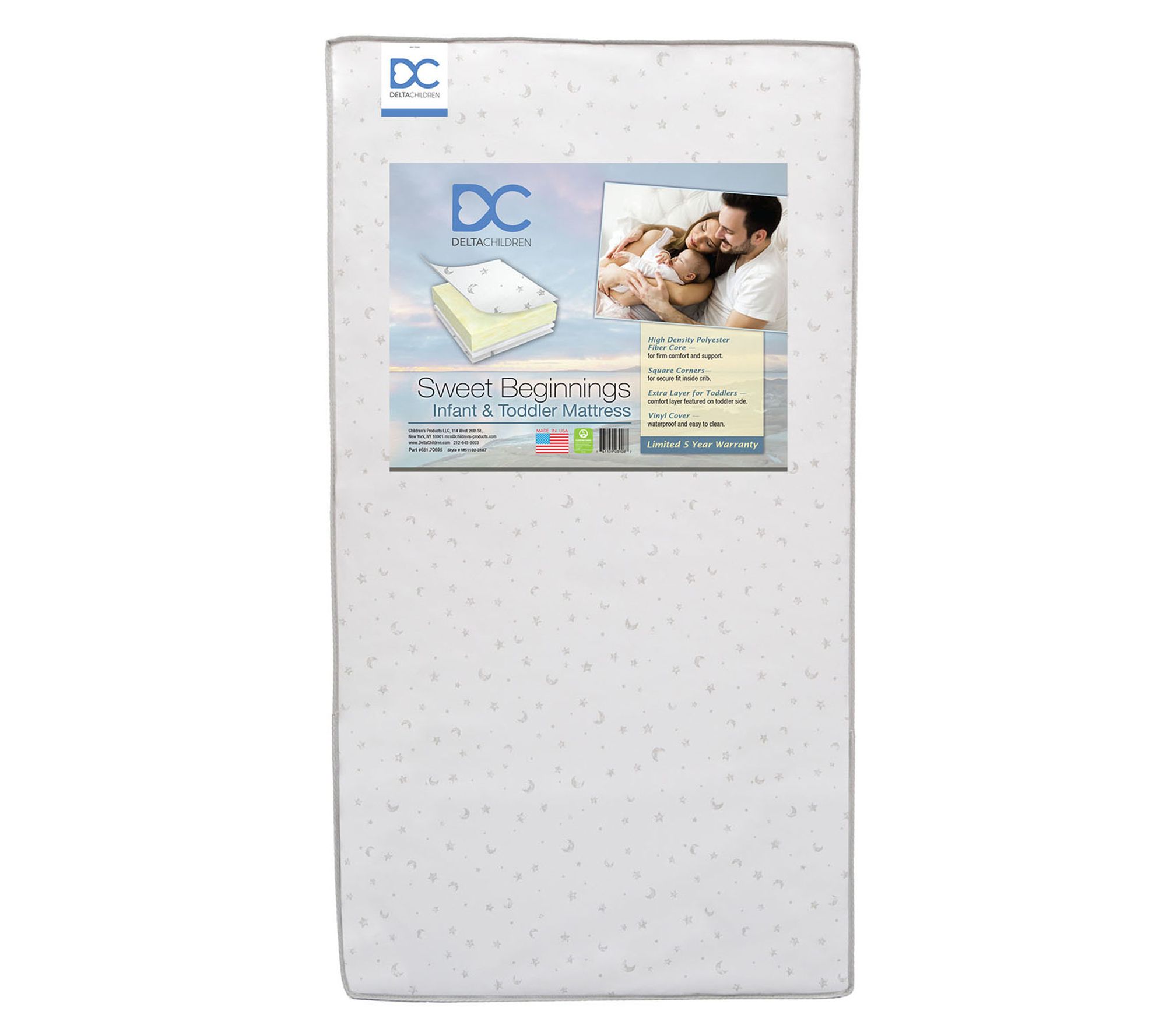 Delta Children Two-Stage Crib and Toddler Mattress