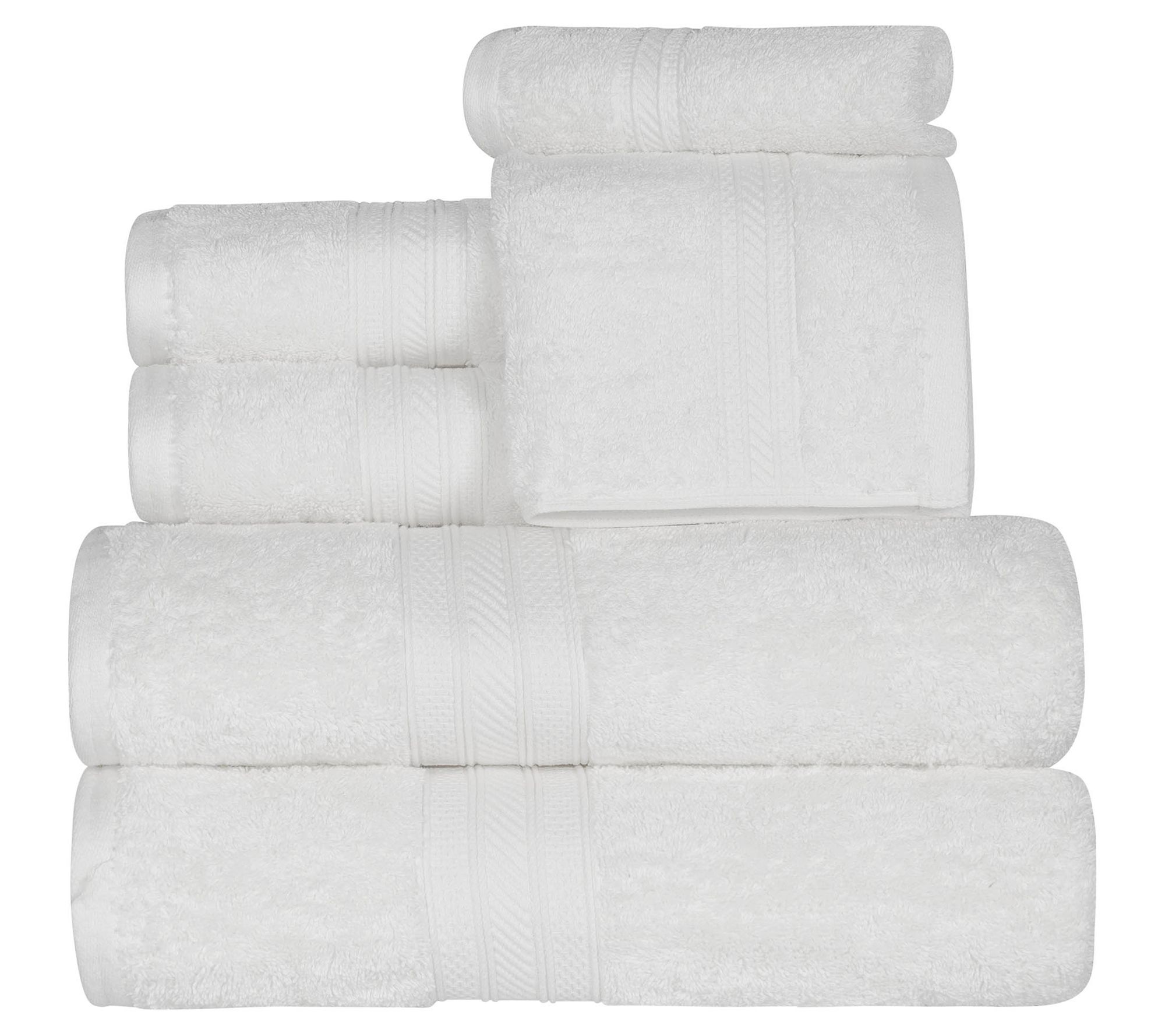 Superior Egyptian Cotton 6-Piece Solid Absorbent Towel Set