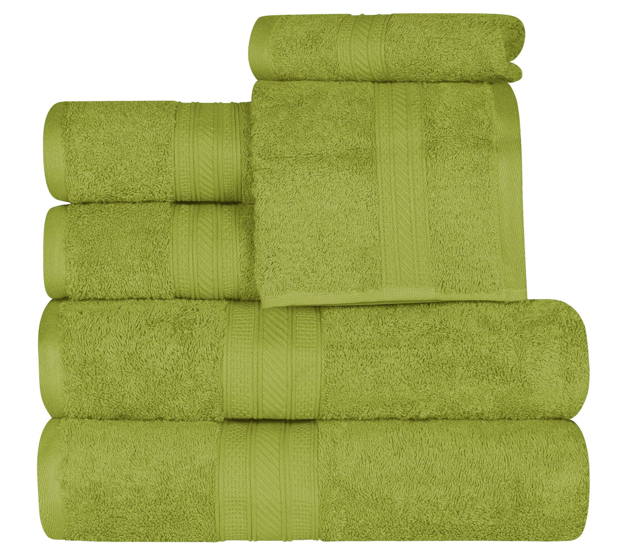 Superior Egyptian Cotton 6-Piece Solid Absorbent Towel Set