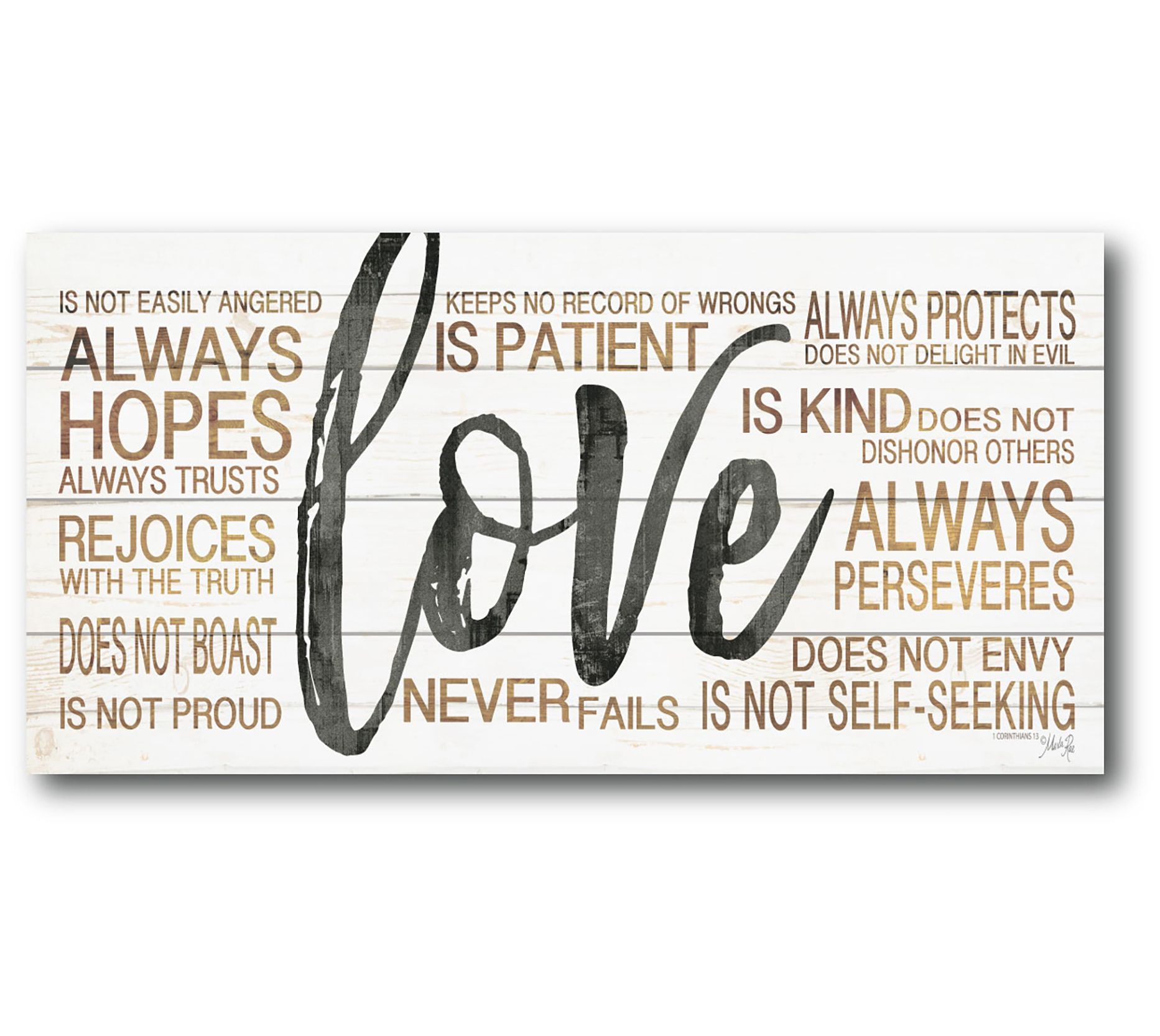 Courtside Market Love 12x24 Canvas Wall Art