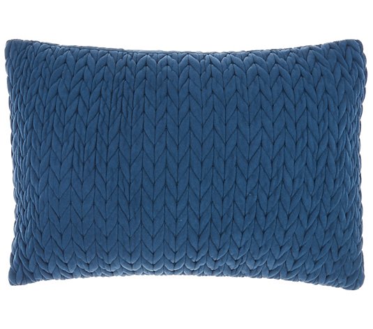 Mina Victory Quilted Chevron 14" X 20" Throw Pillow