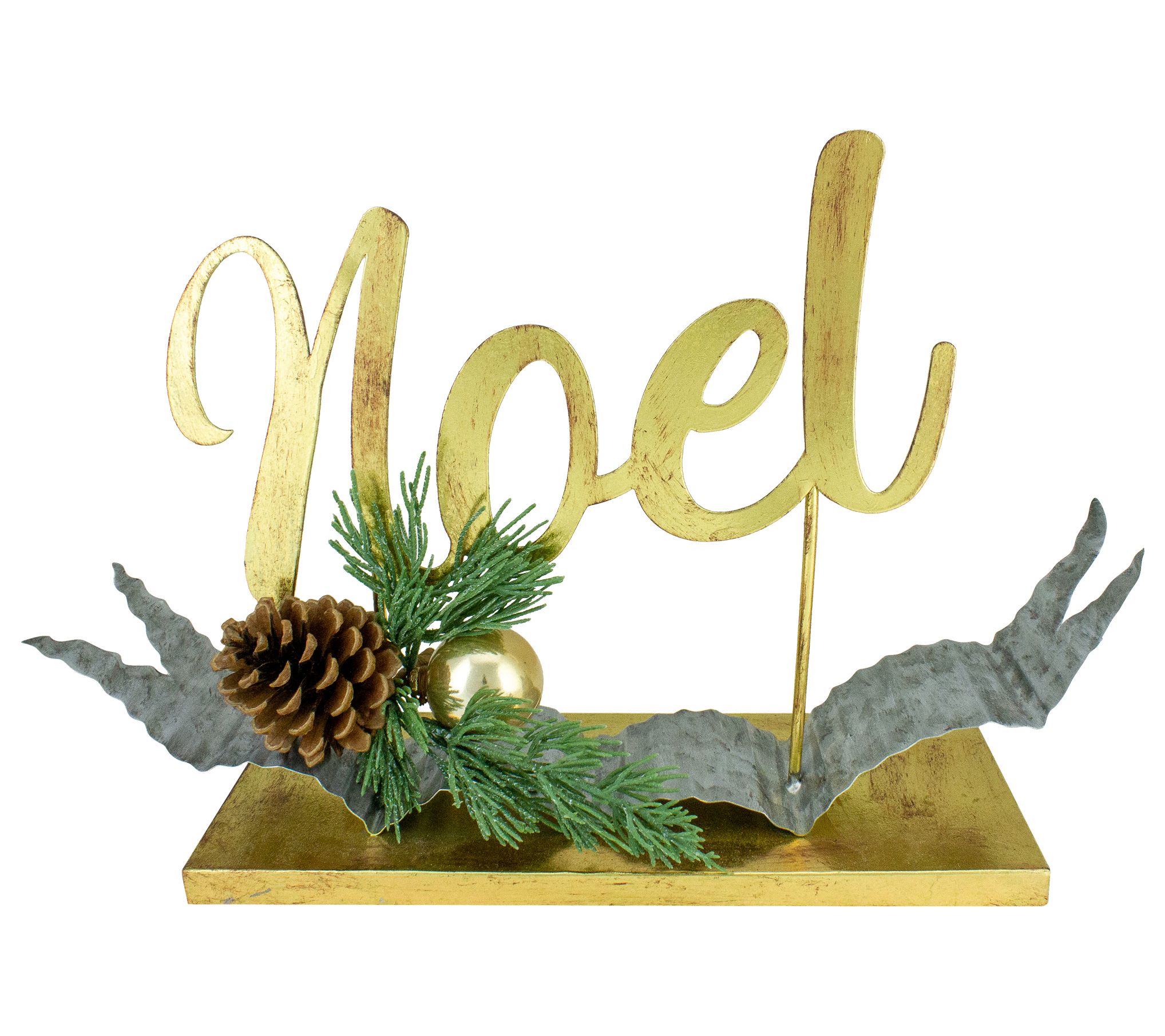 Northlight Pine & Pine Cone "Noel" Tabletop Christmas Decor