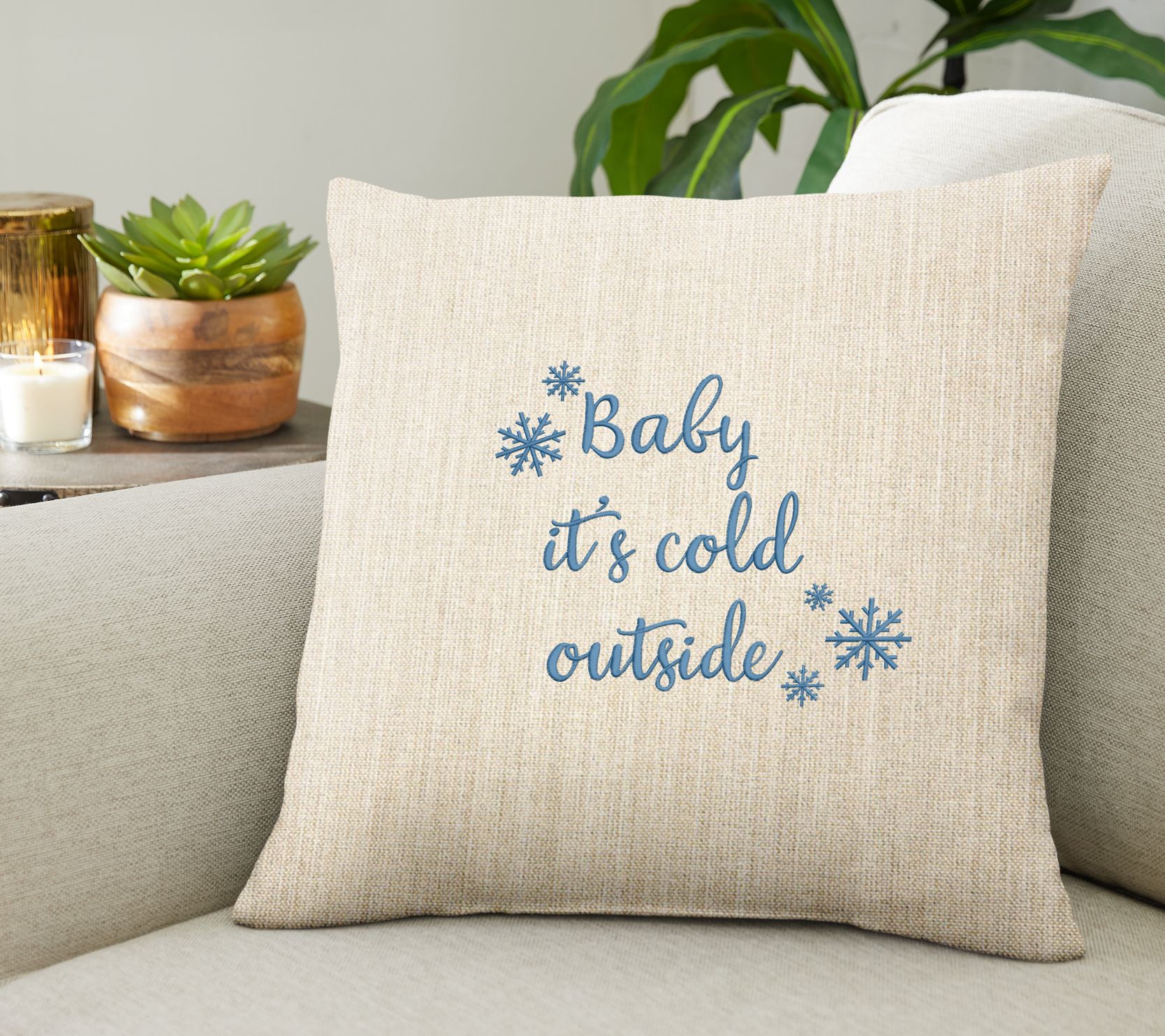 Baby it's cold outside pillow outlet cover