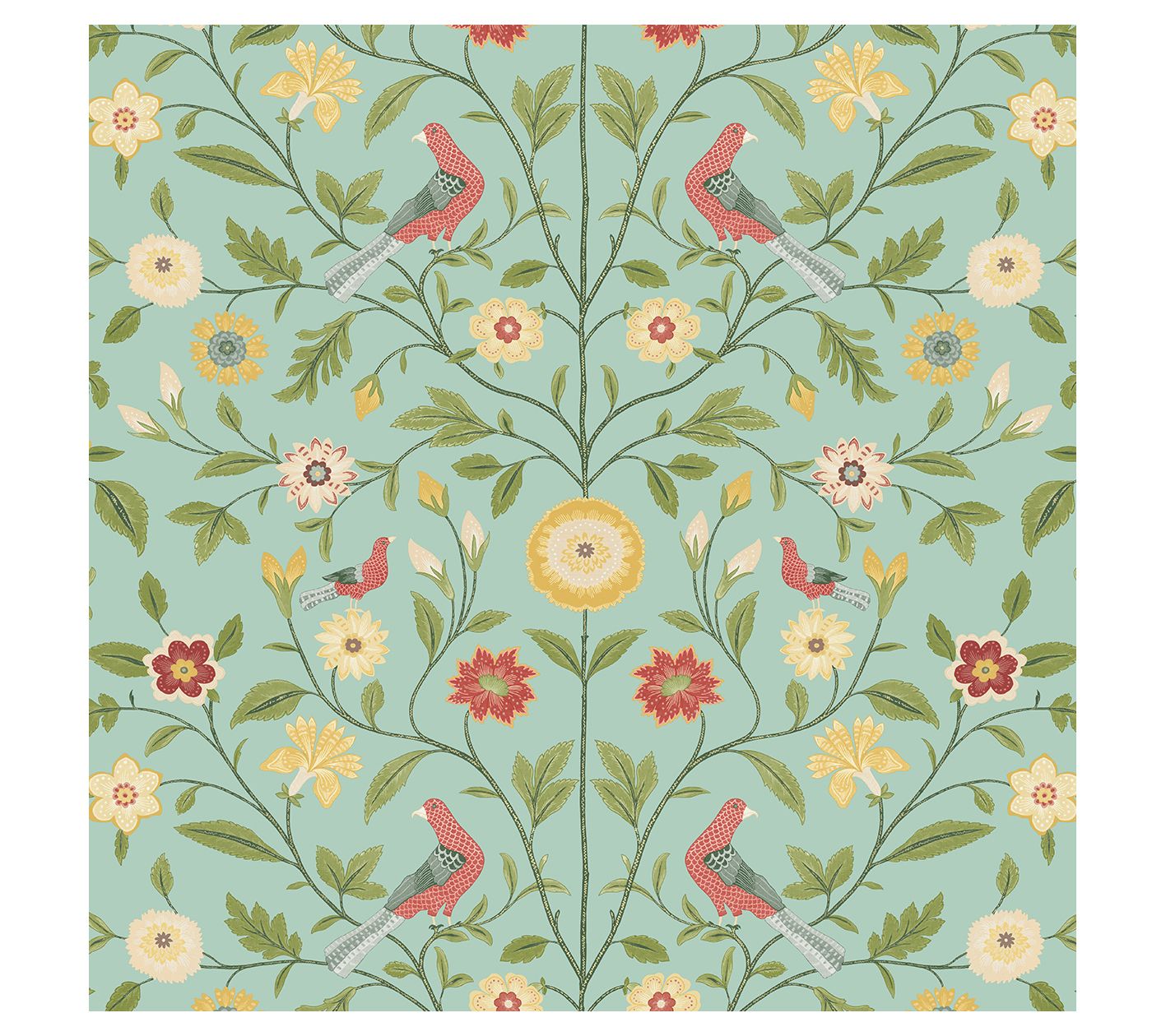 NextWall Bird Toile Peel-and-Stick Wallpaper