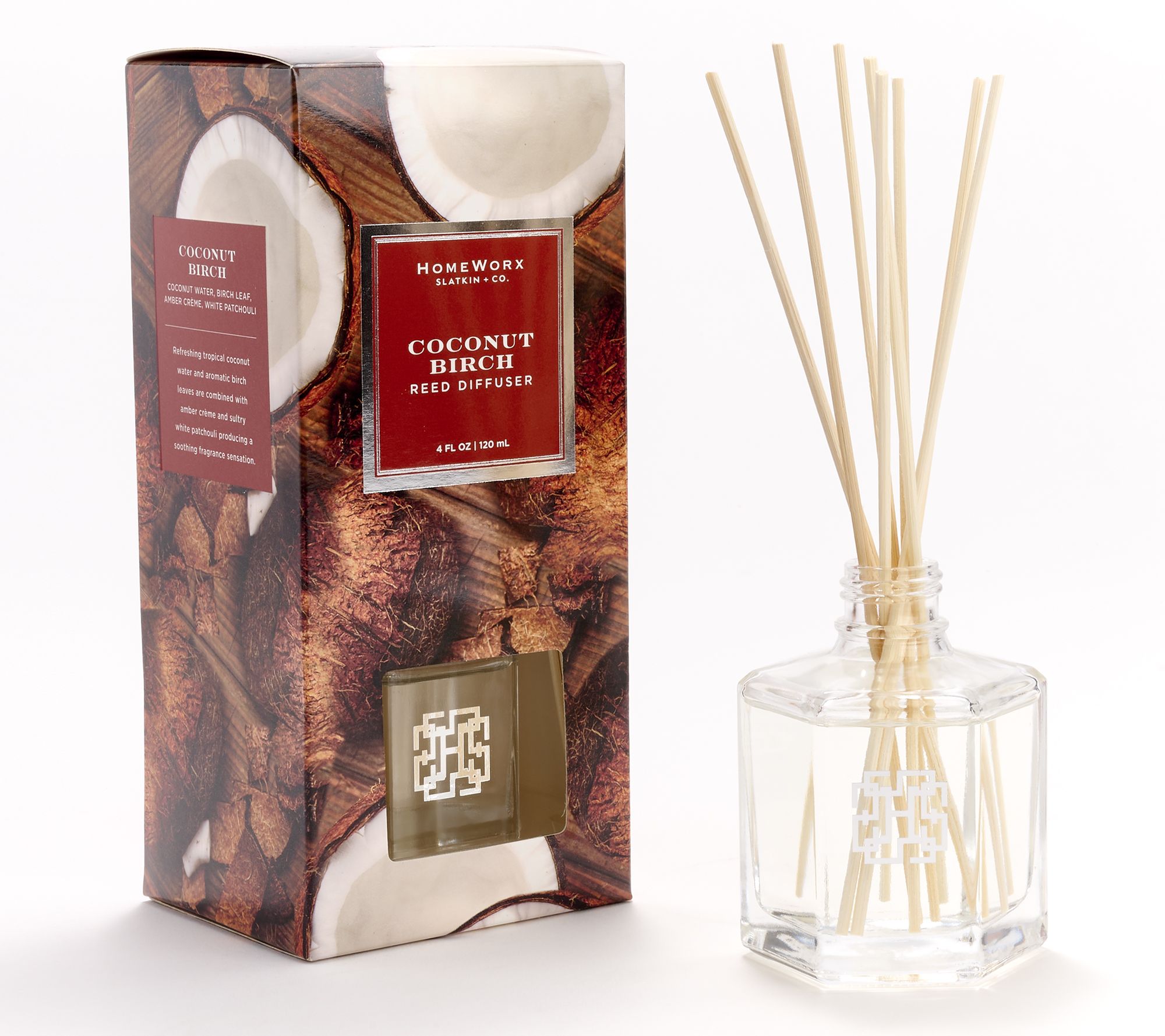 HomeWorx by Slatkin + Co. Set of 2 Coconut Birch Reed Diffusers
