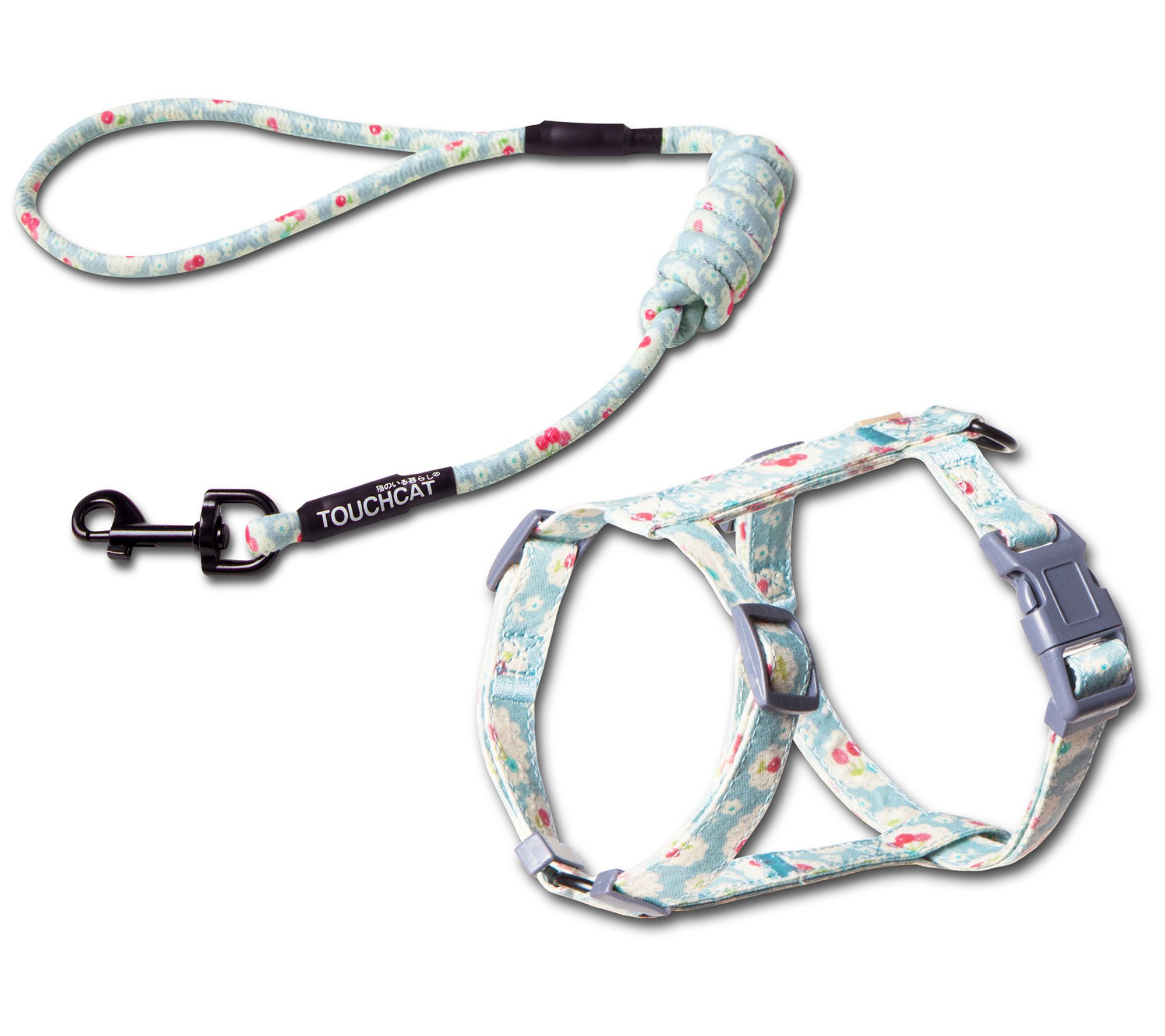 Touchcat Radi-Claw Durable Cable Cat Harness an d Leash Combo
