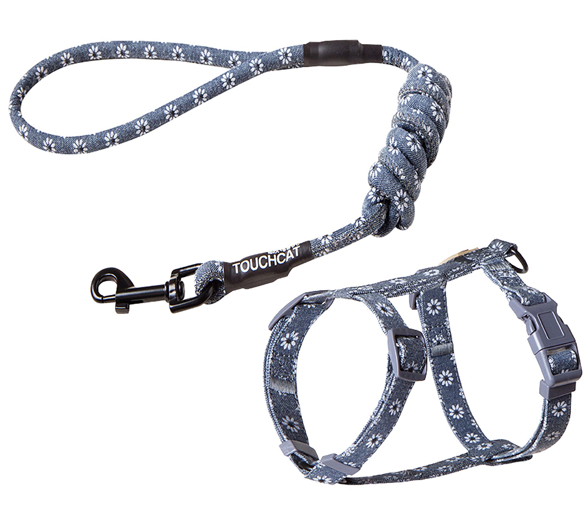 Touchcat Radi-Claw Durable Cable Cat Harness an d Leash Combo