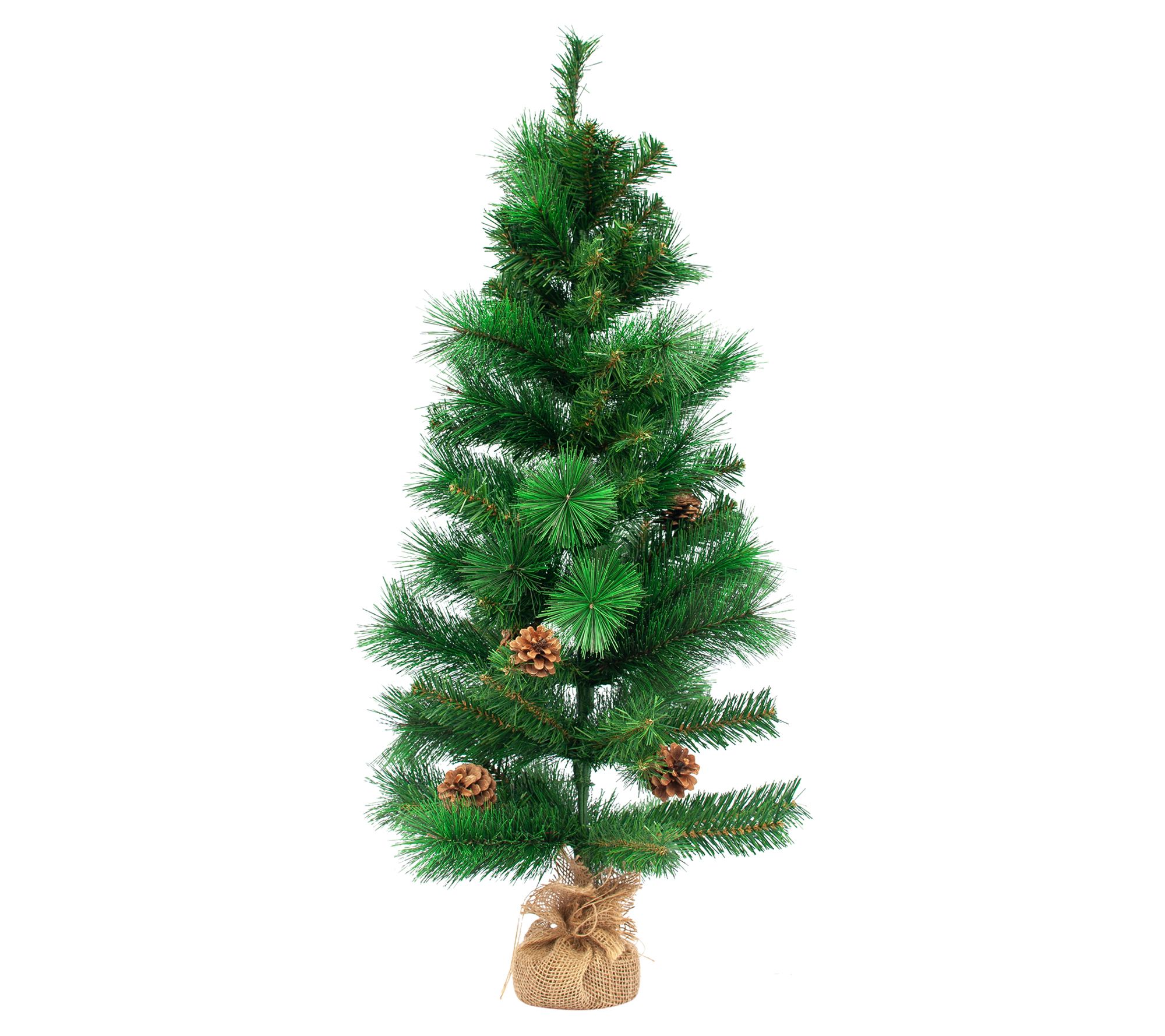 Northlight 39" LED Lighted Mixed Pine and Pine Cones Tree