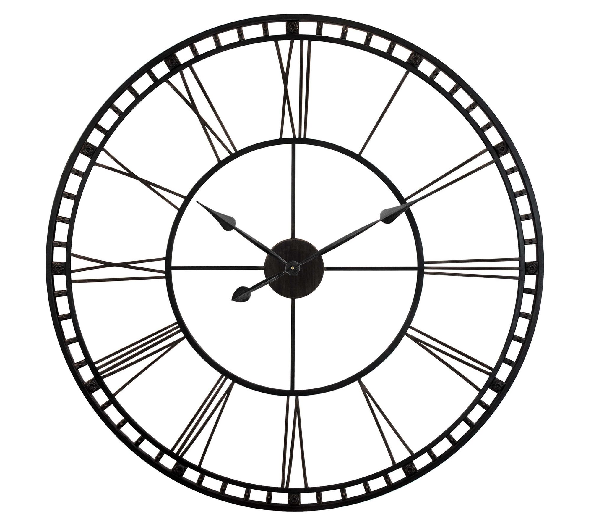 Infinity Instruments Tower XXL Wall Clock, Black, 39"