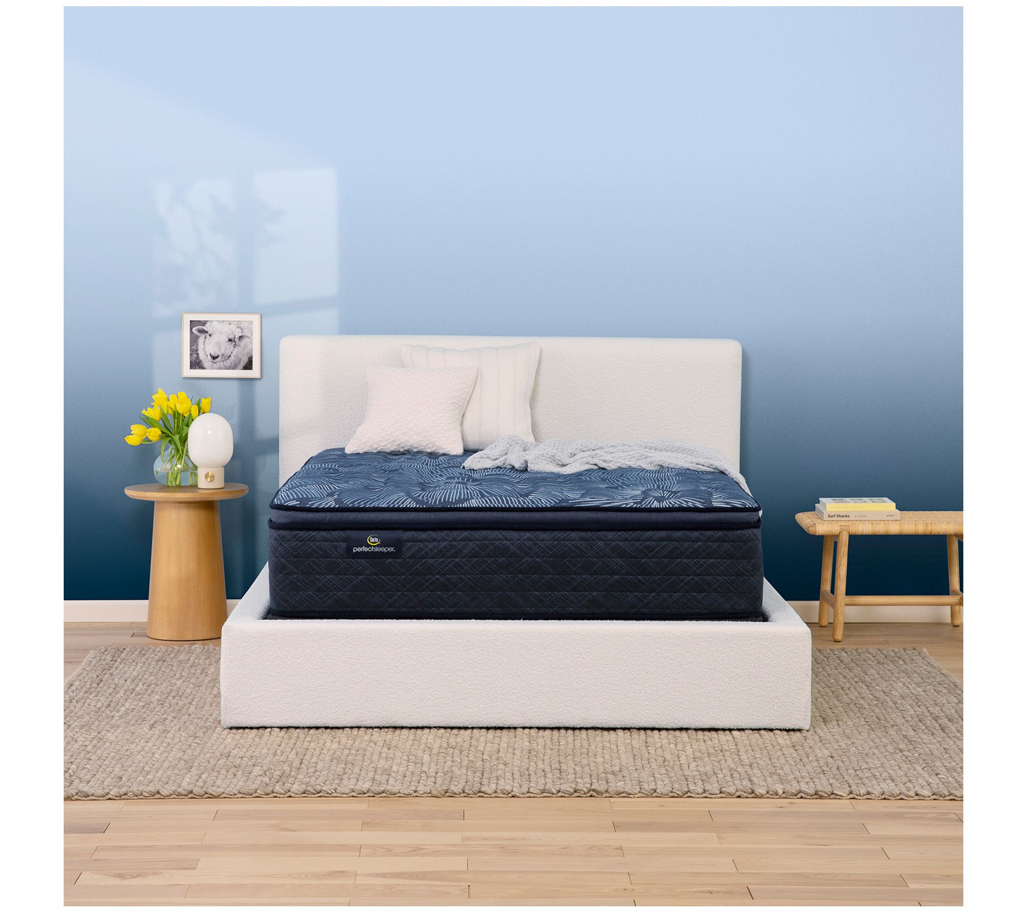 Serta Cobalt Calm 14.5" Medium PT Mattress Set -Full