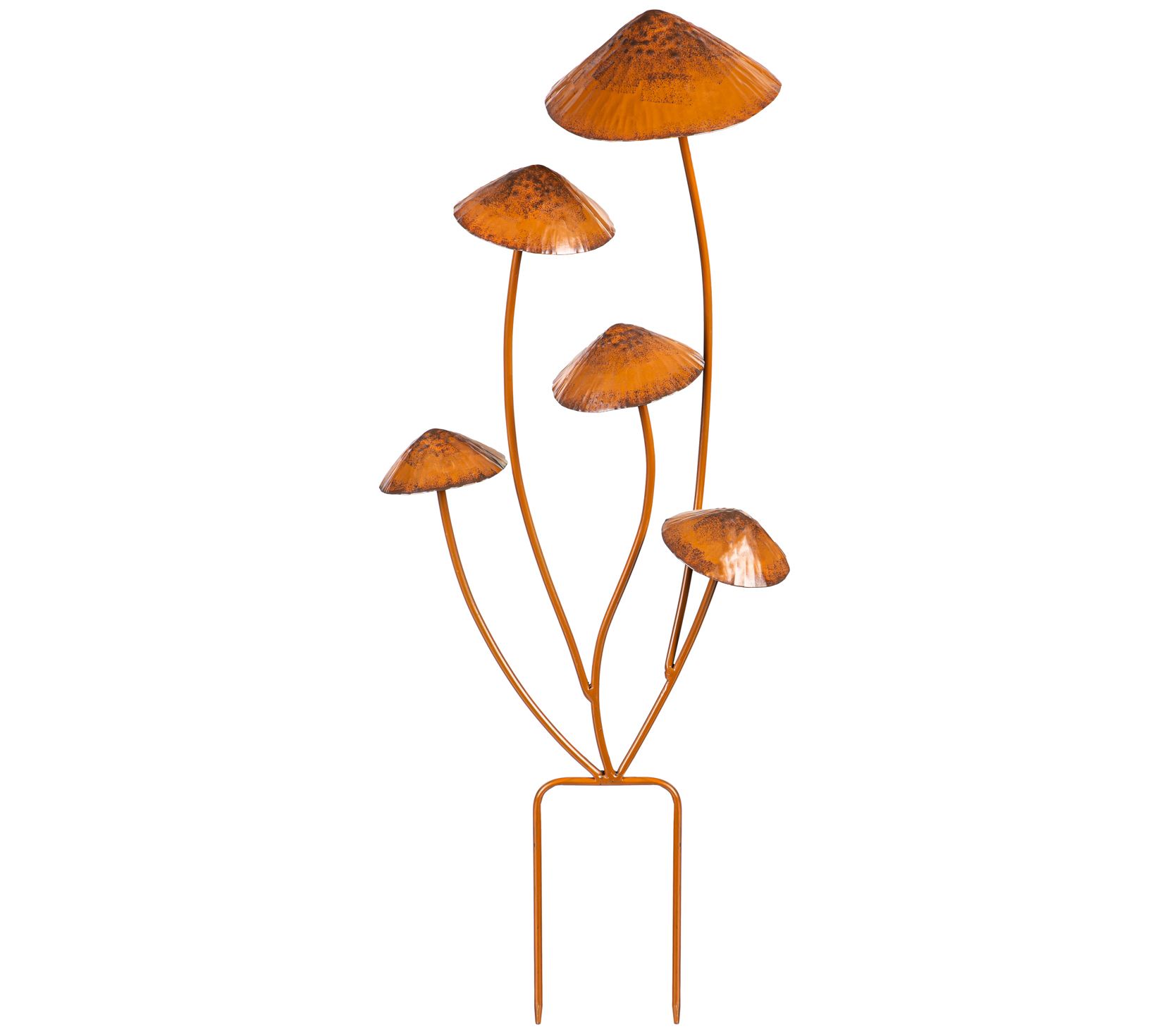 Evergreen Multi-Mushroom 28"H Metal Garden Stake