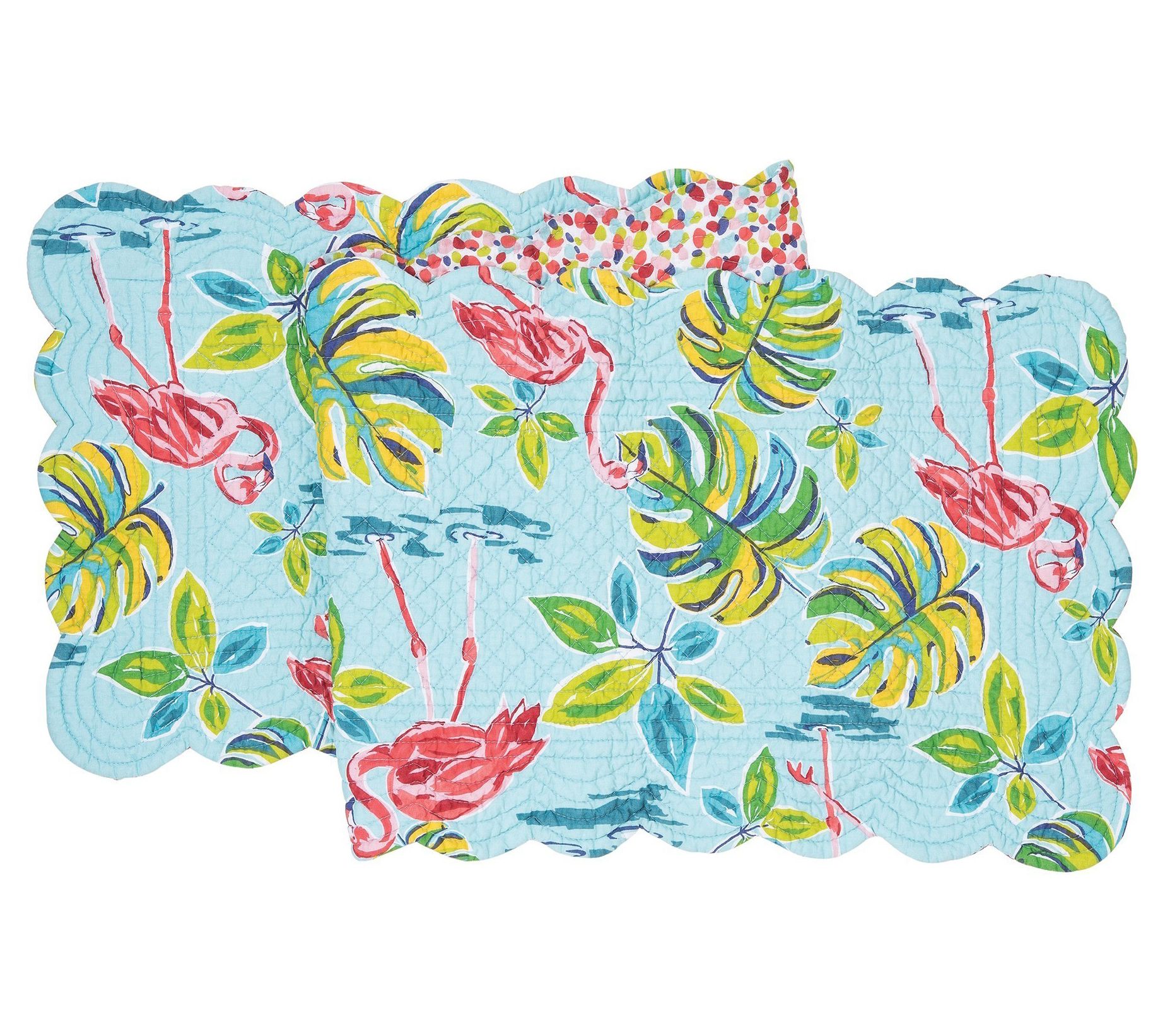 Flamingo Garden 14" x 51" Table Runner by Valerie