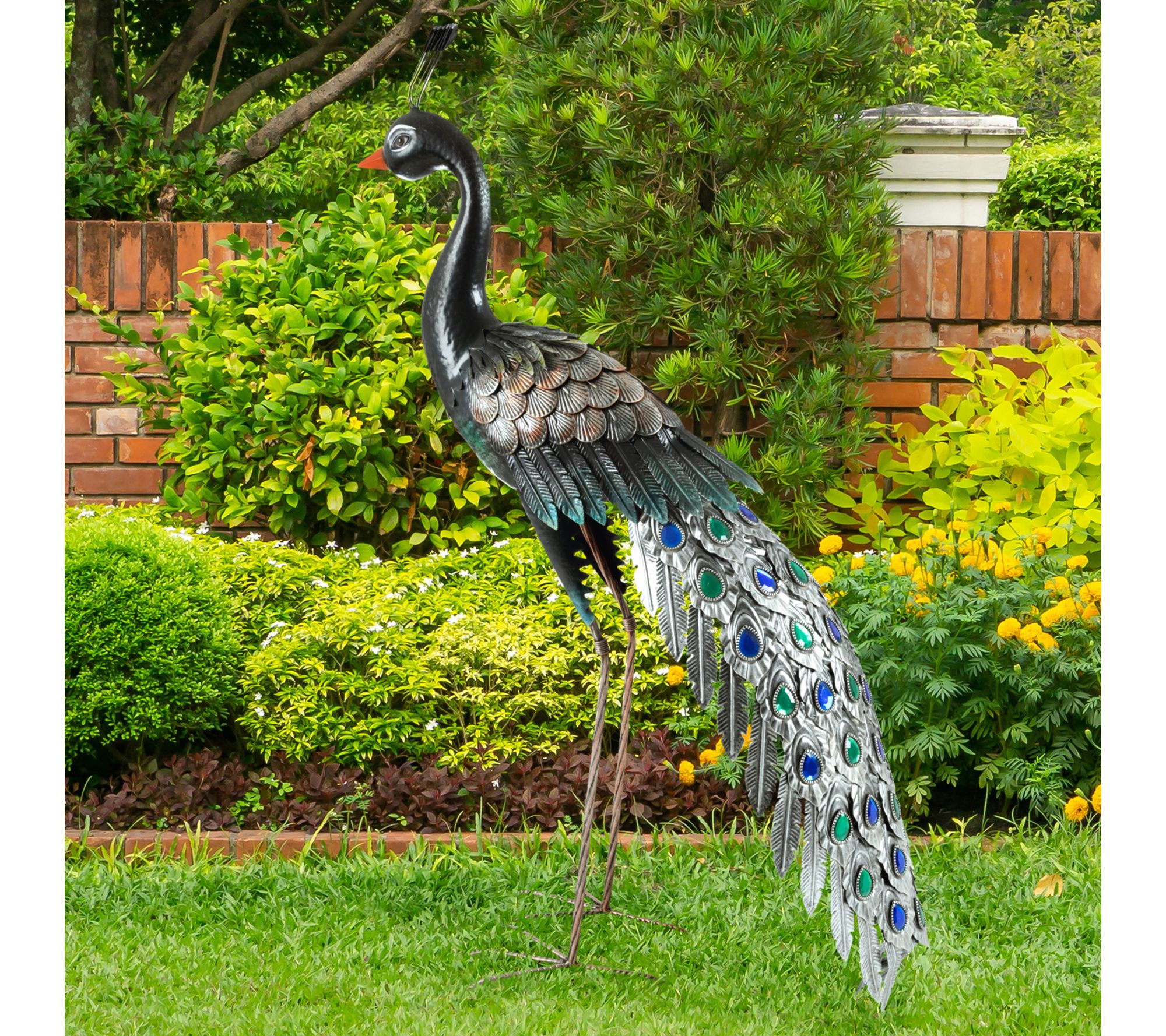 Pure Garden Peacock Lawn Decoration Bird Decor