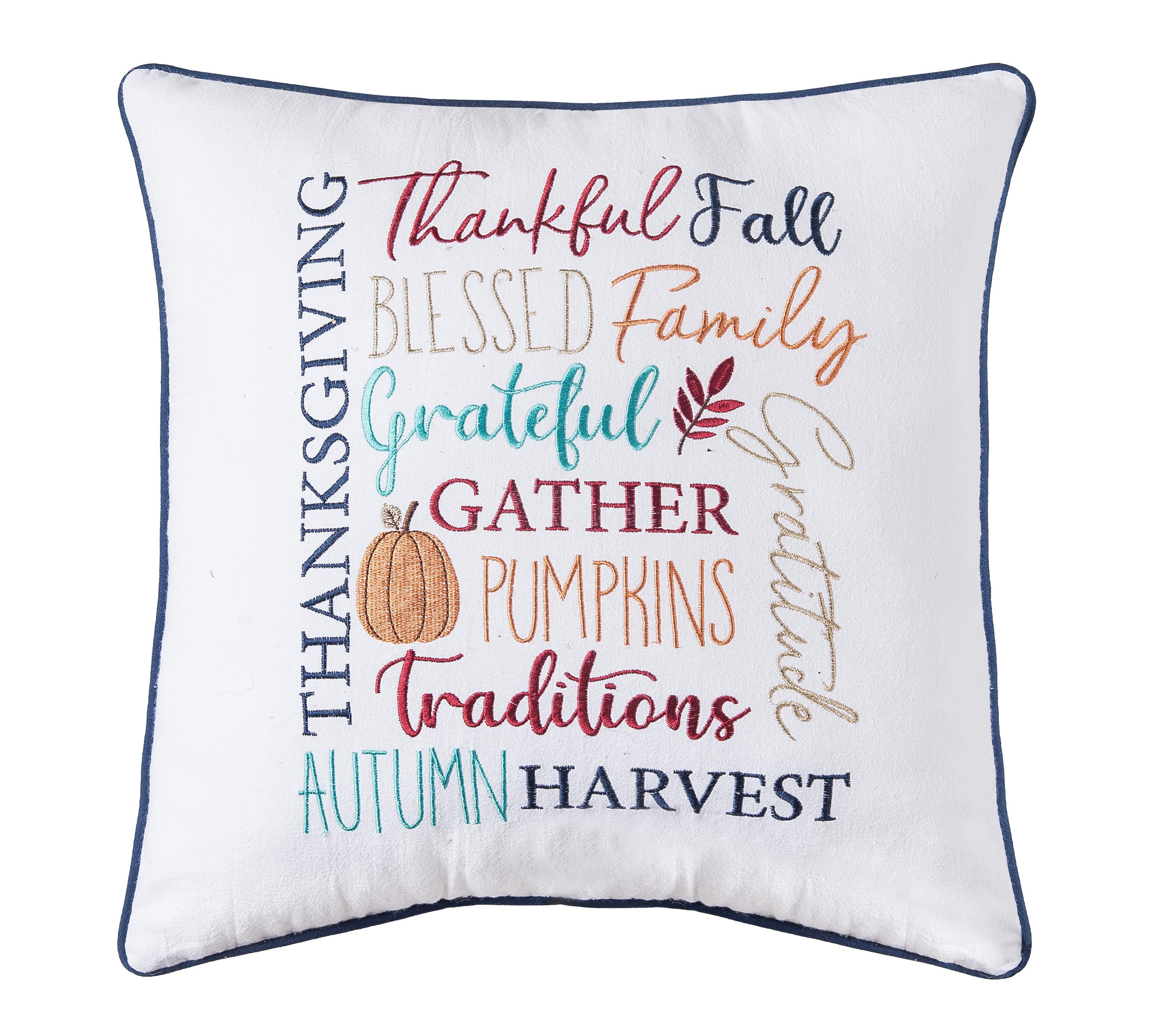 Fall Font Pillow by Valerie