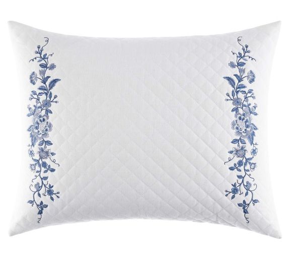 Laura Ashley Ch arlotte China B lue 16" X 20" B reakfast Pillow