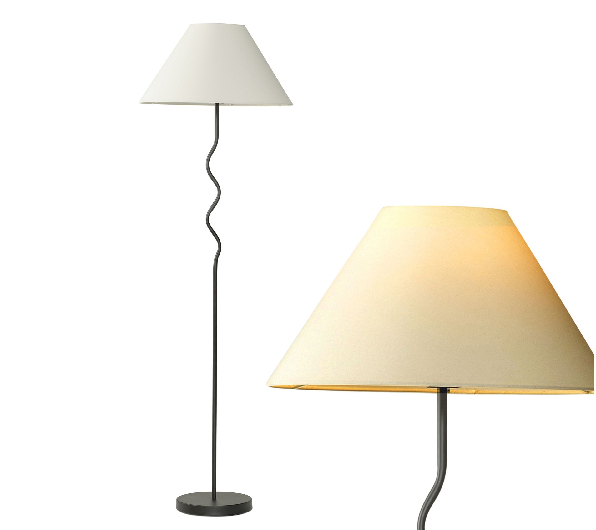 Brightech Squiggle Floor 62" Accent Standing Column Floor Lamp