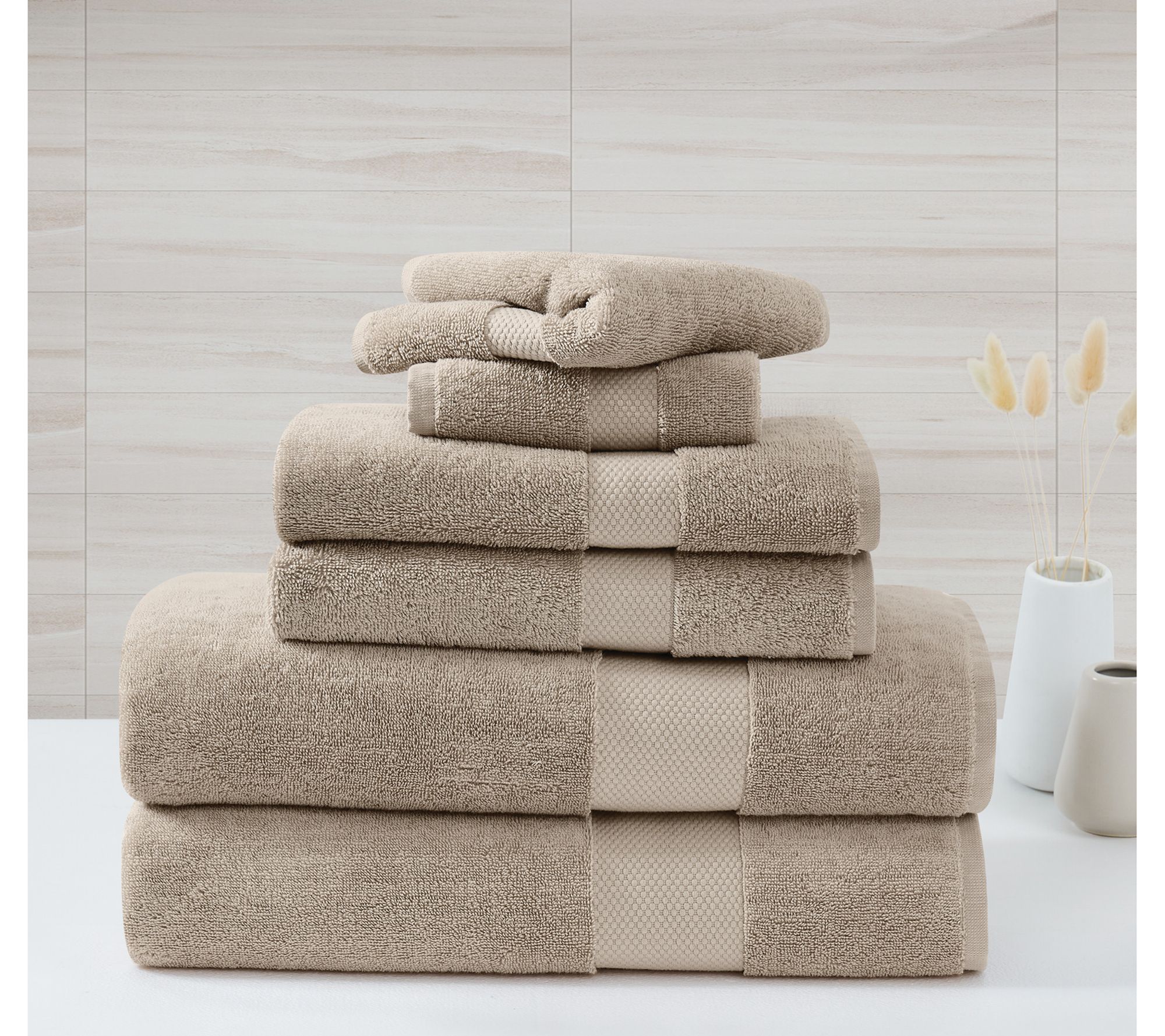 Borghese Roma Oversized Luxe Turkish Cotton 6-Piece Towel Set