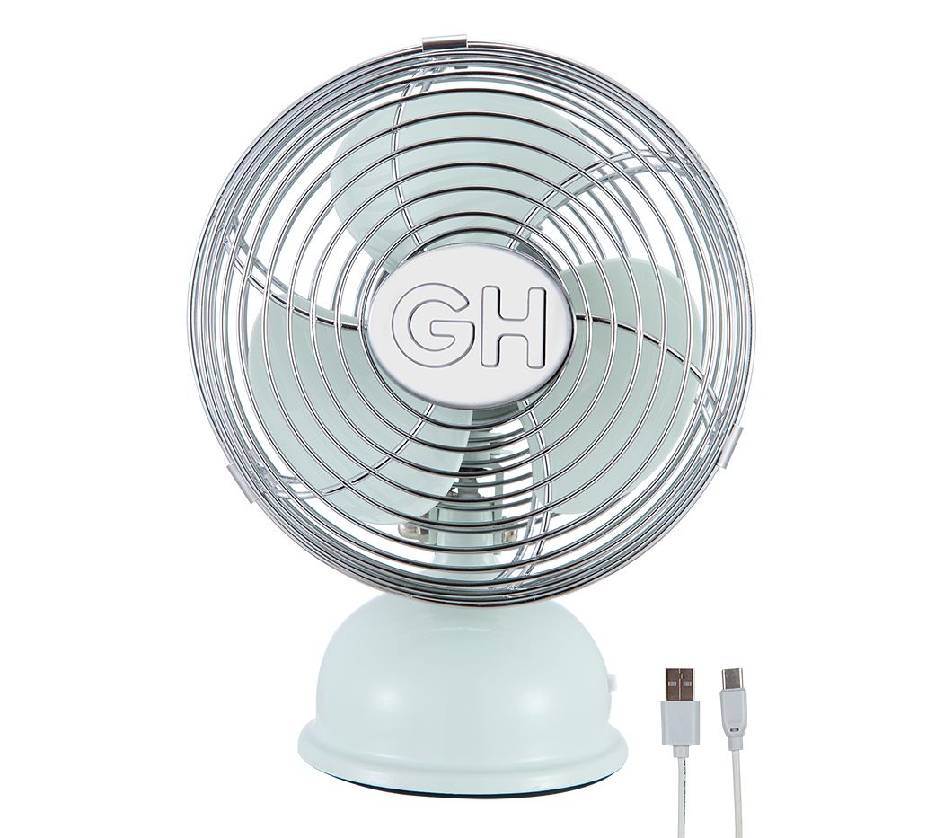 Good Housekeeping Metal USB-Power 5" Oscillating Personal Fan