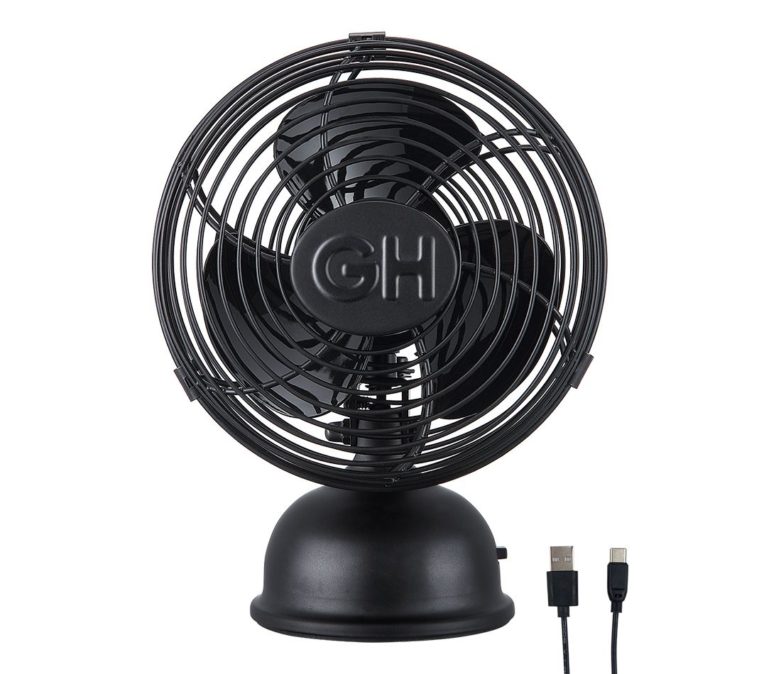 Good Housekeeping Metal USB-Power 5" Oscillating Personal Fan