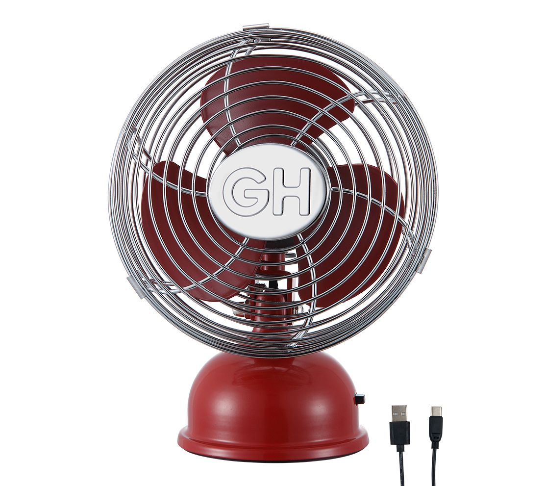 Good Housekeeping Metal USB-Power 5" Oscillating Personal Fan
